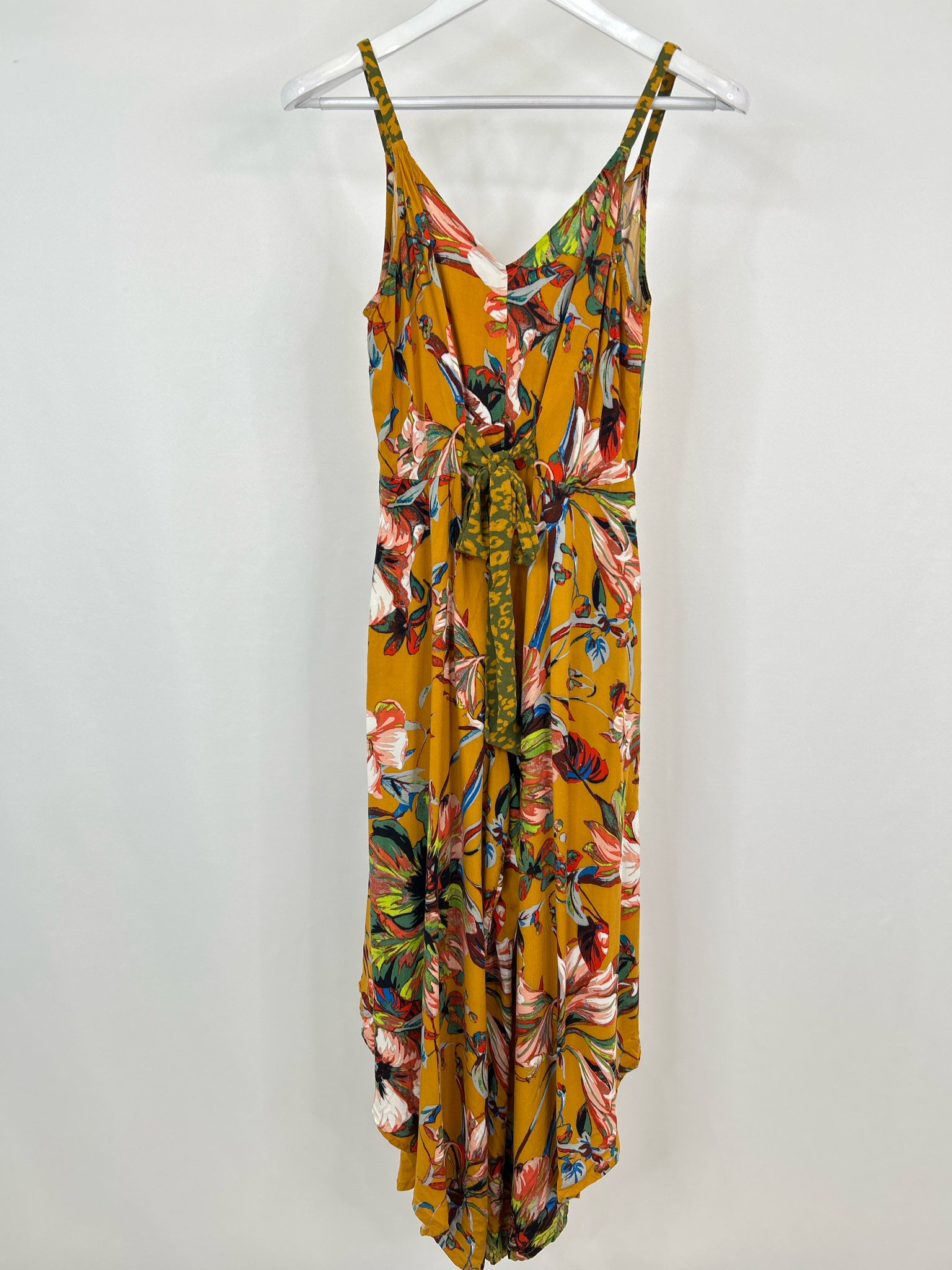 MSK Size M mustard print Women Jumpsuit