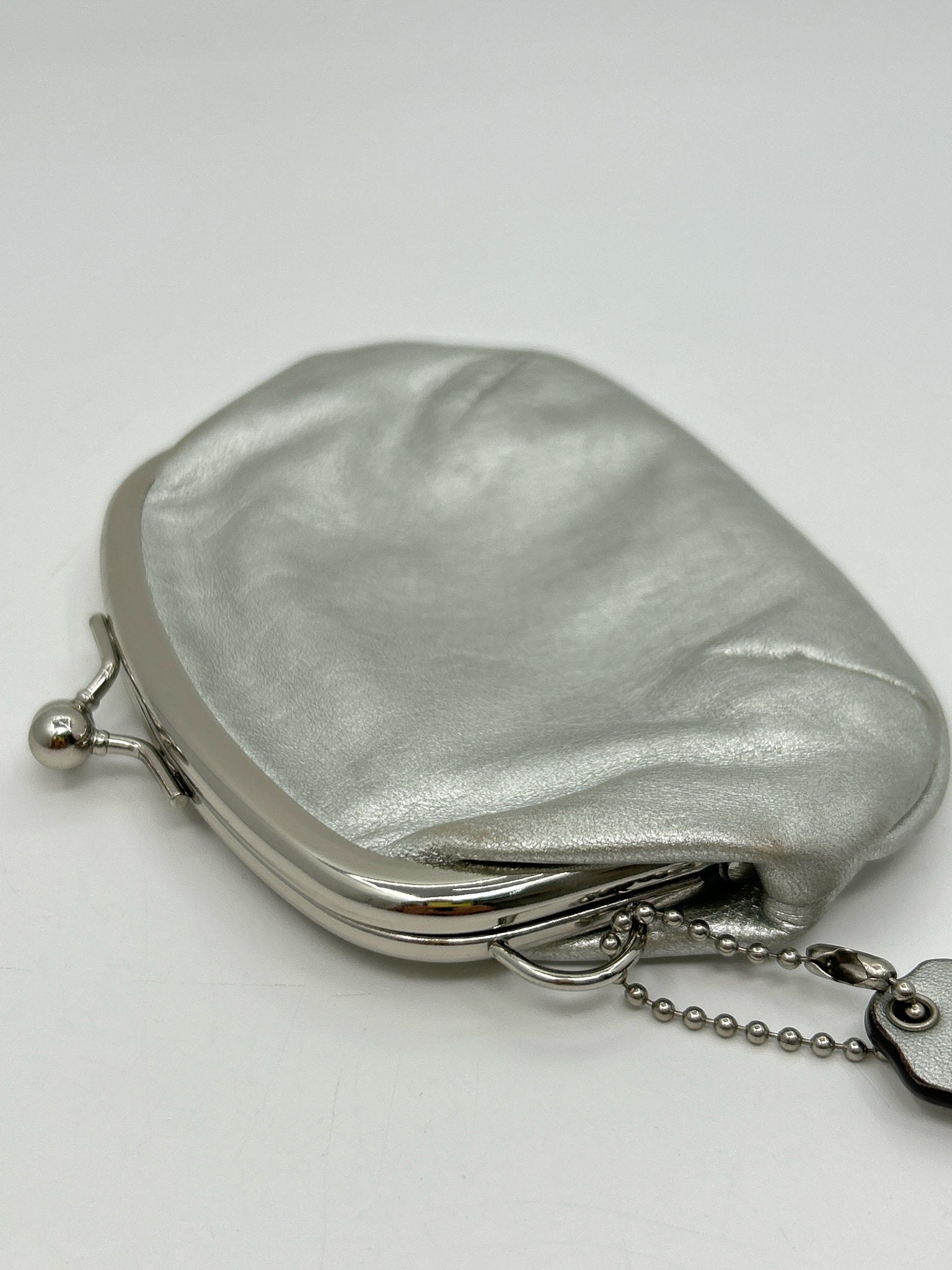 Coach Silver Metallic Women Purse