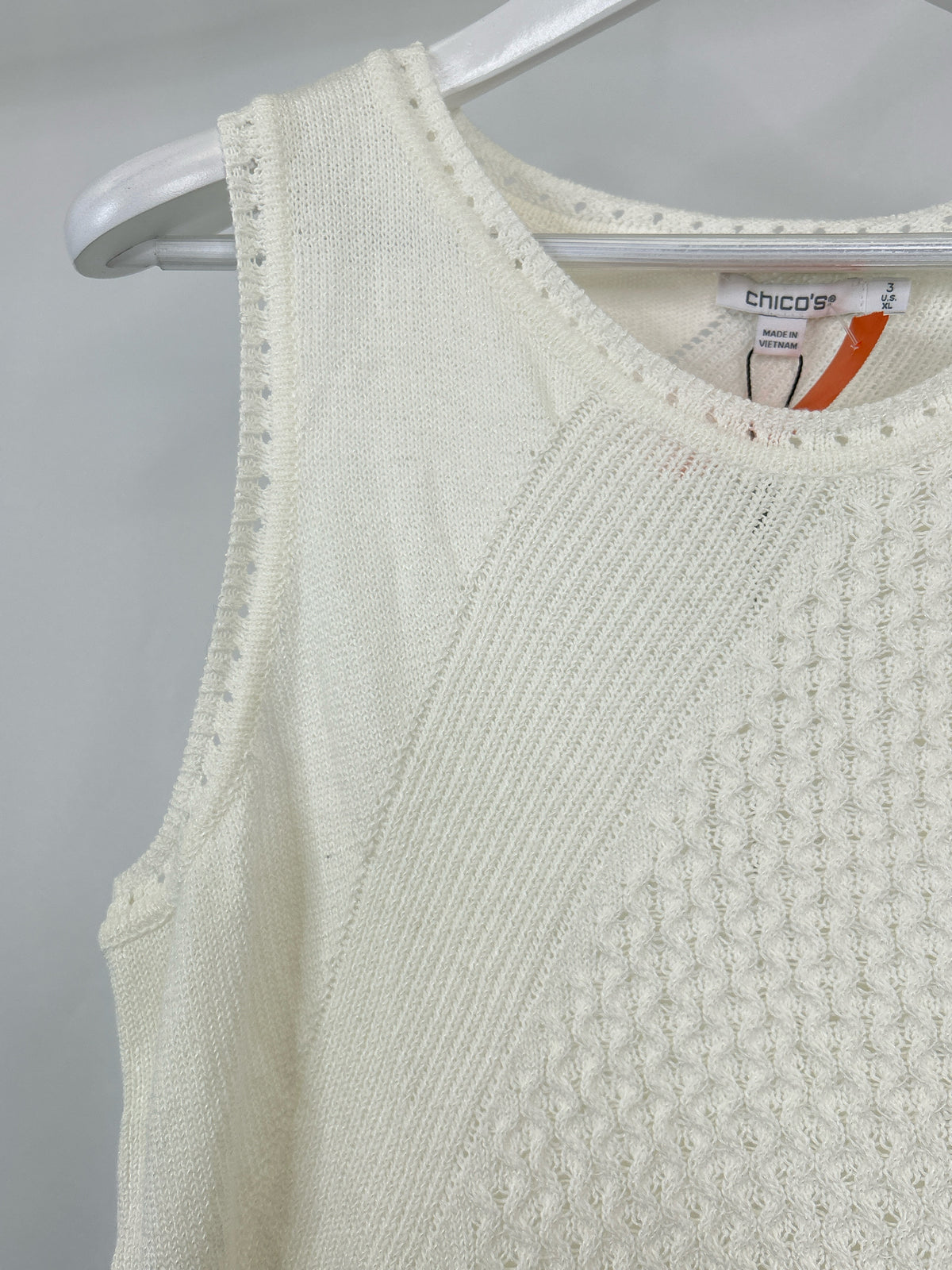 CHICO'S Size XL White Women Tank Top Sweater NWT