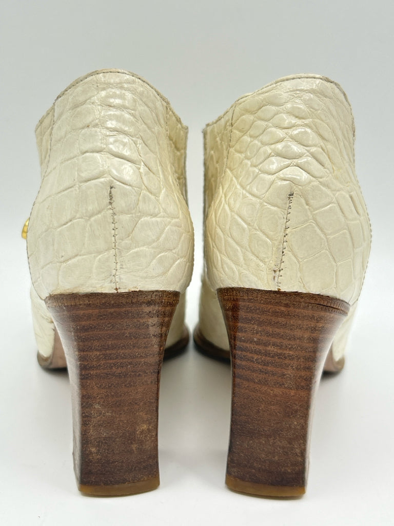 Mauri Made in Italy Women Size 38.5B Cream Booties