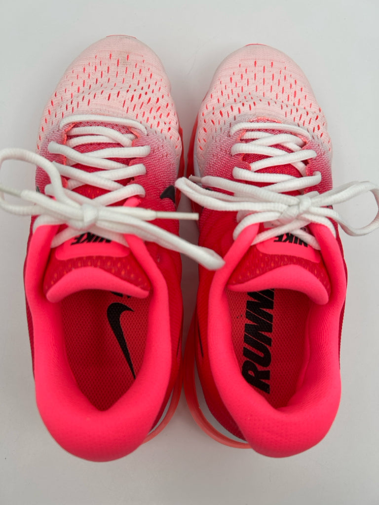 NIKE Women Size 8 White and Coral Sneakers