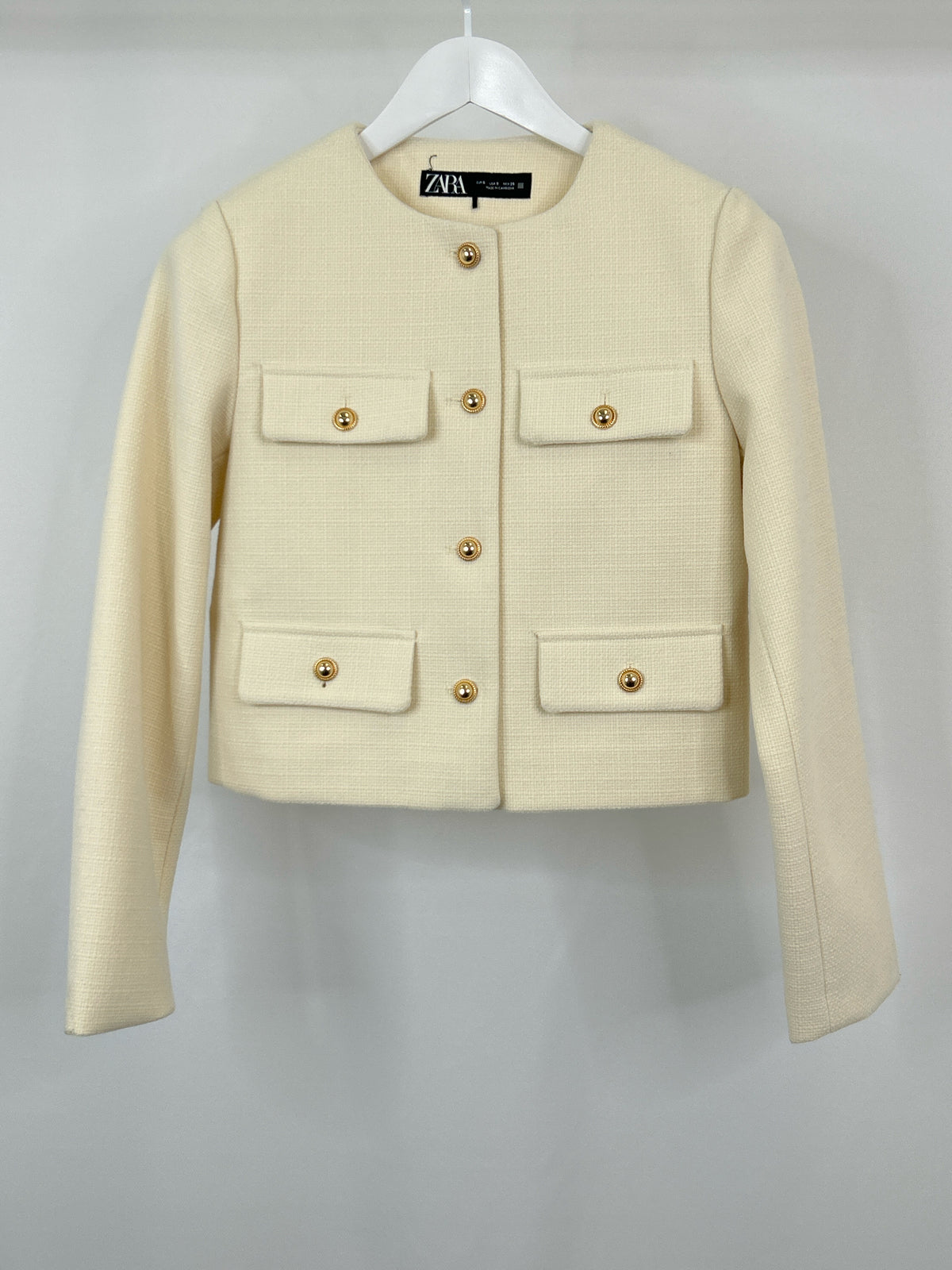 ZARA Size S Ivory Women Blazer
