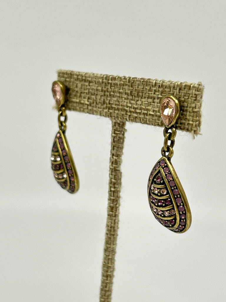 HEIDI DAUS Gold and Purple Earrings