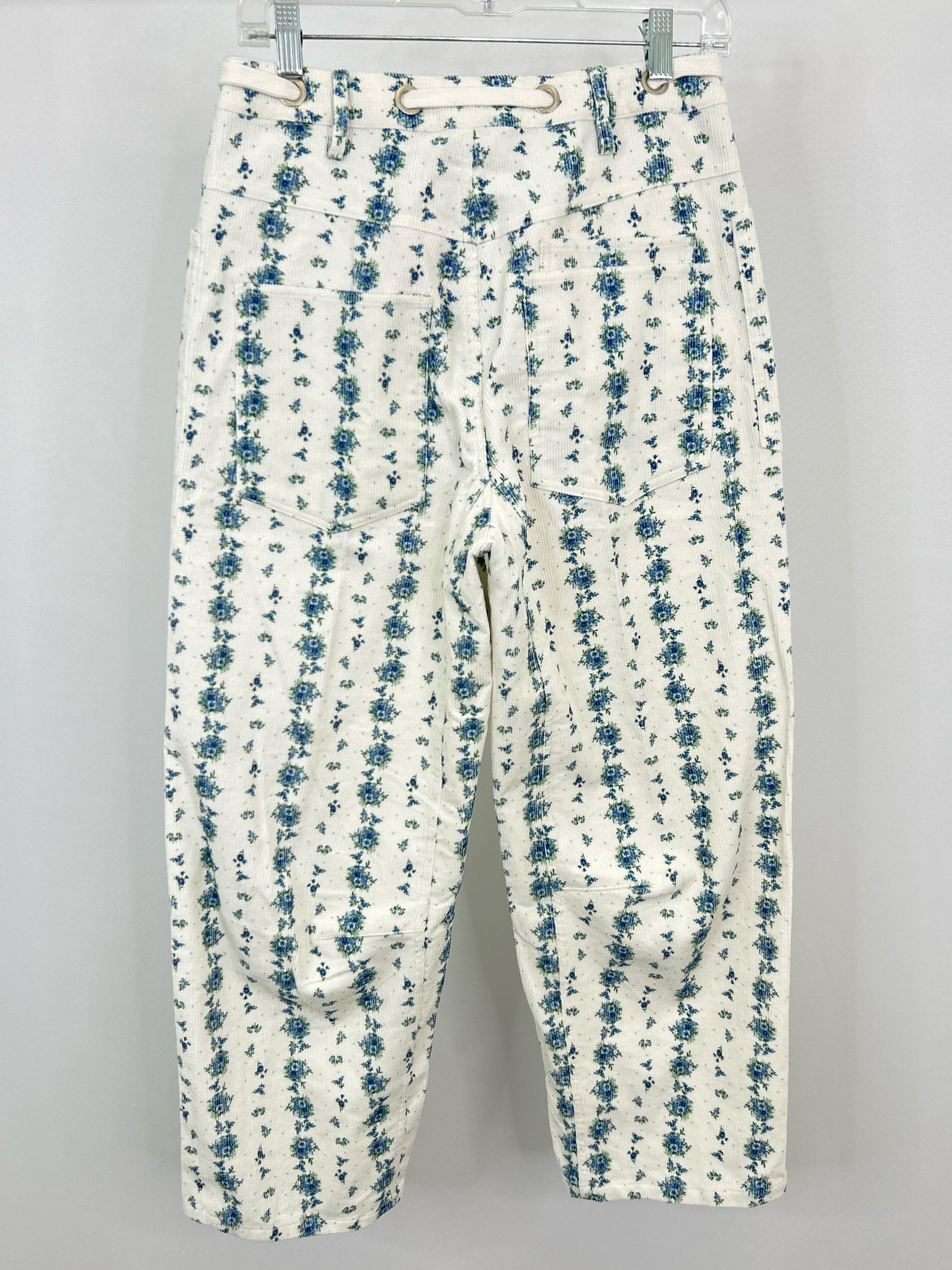 Peach Love Size S WHITE & BLUE Women Pants