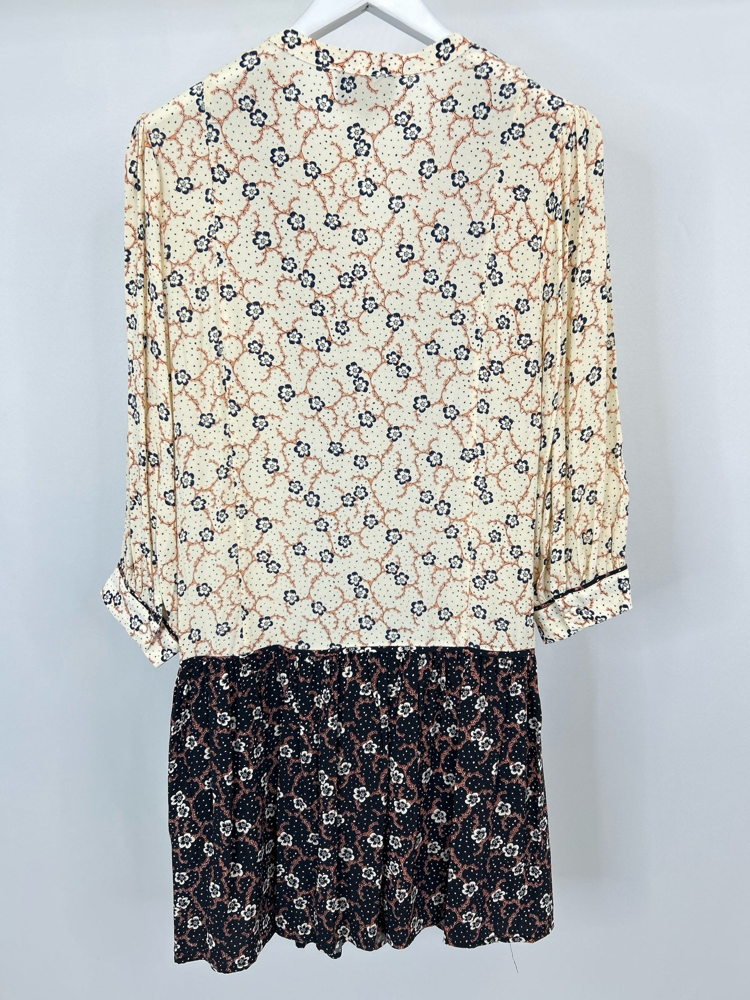 PHASE EIGHT Size M/L Cream Print Women Dress