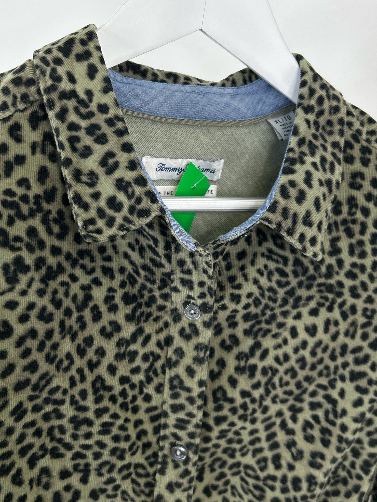 TOMMY BAHAMA Size XL OLIVE GREEN Women Dress