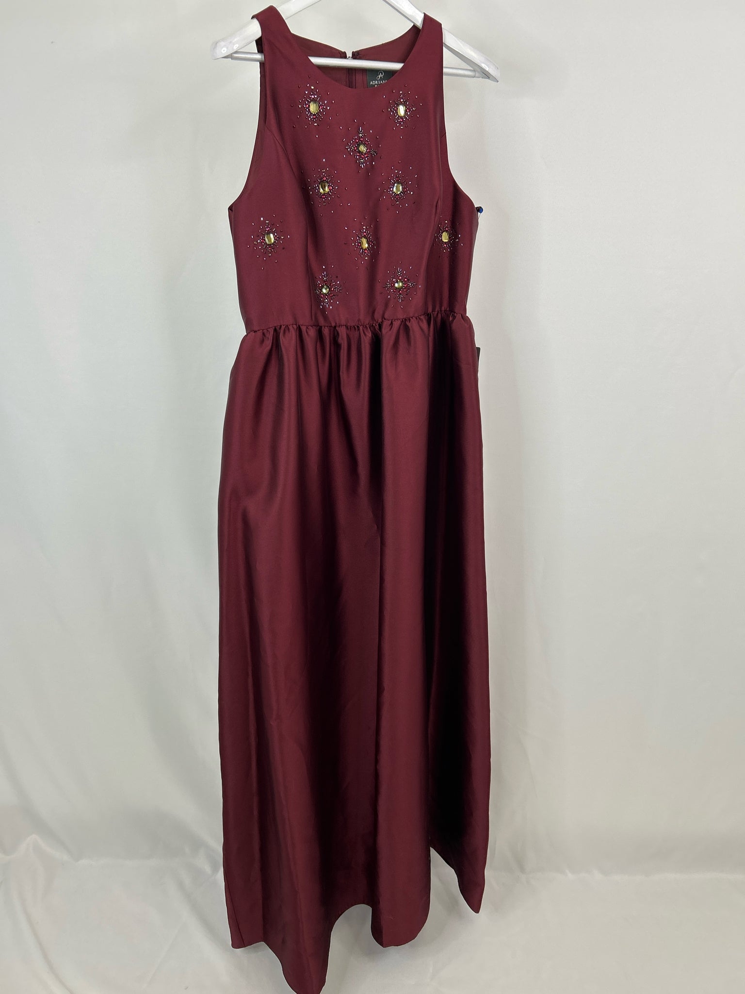 ADRIANNA PAPELL Size 16 Burgundy Women Dress NWT