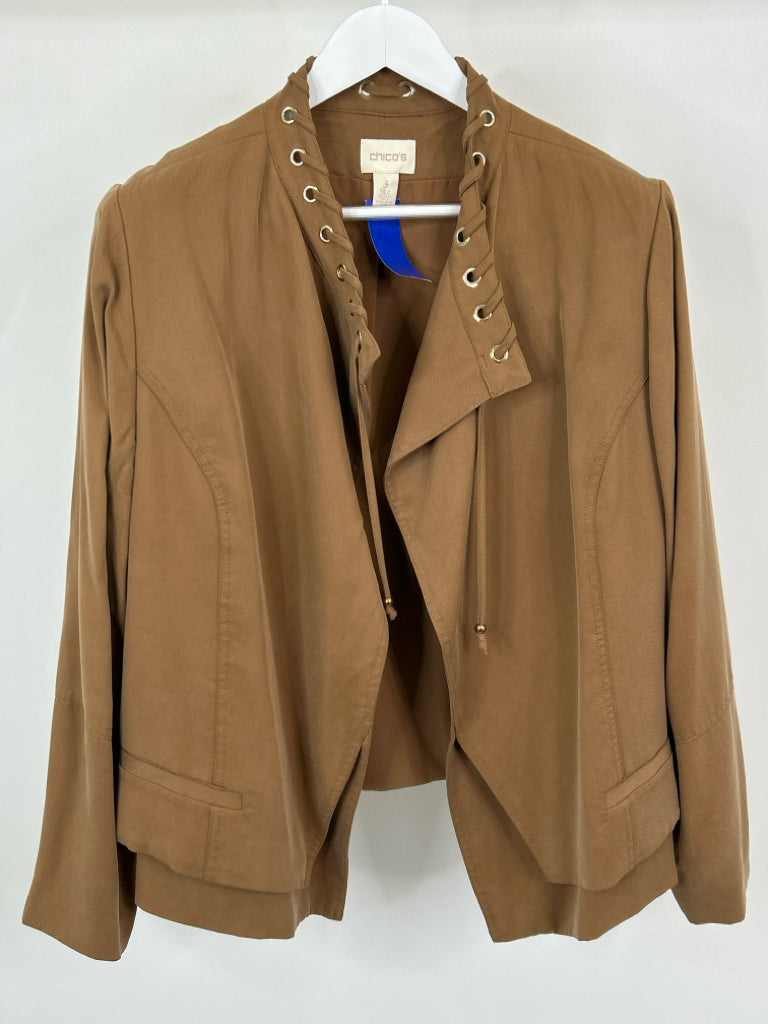 CHICO'S Size 3 US Size 16 Camel Jacket