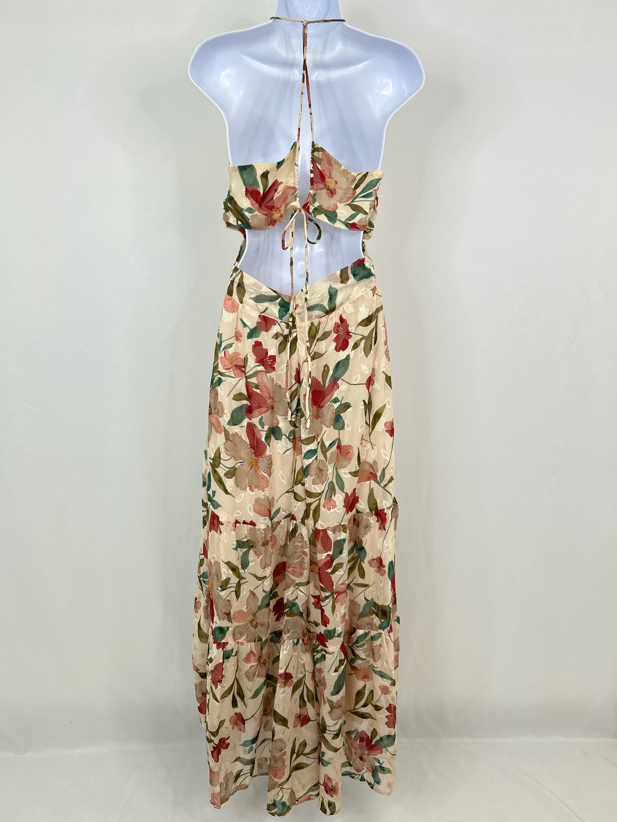 ASTR THE LABEL Size L Cream floral print Women Dress