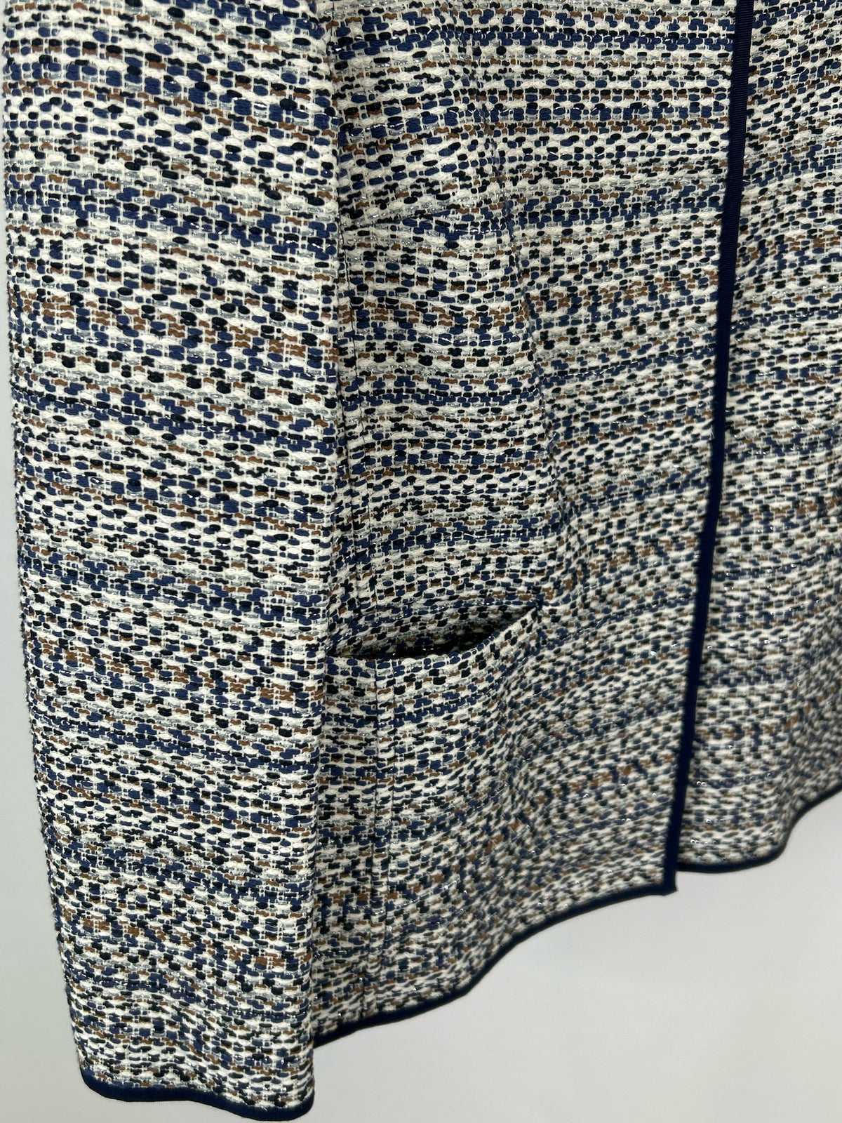 LAFAYETTE 148 Size S BLUE AND CREAM Women Jacket