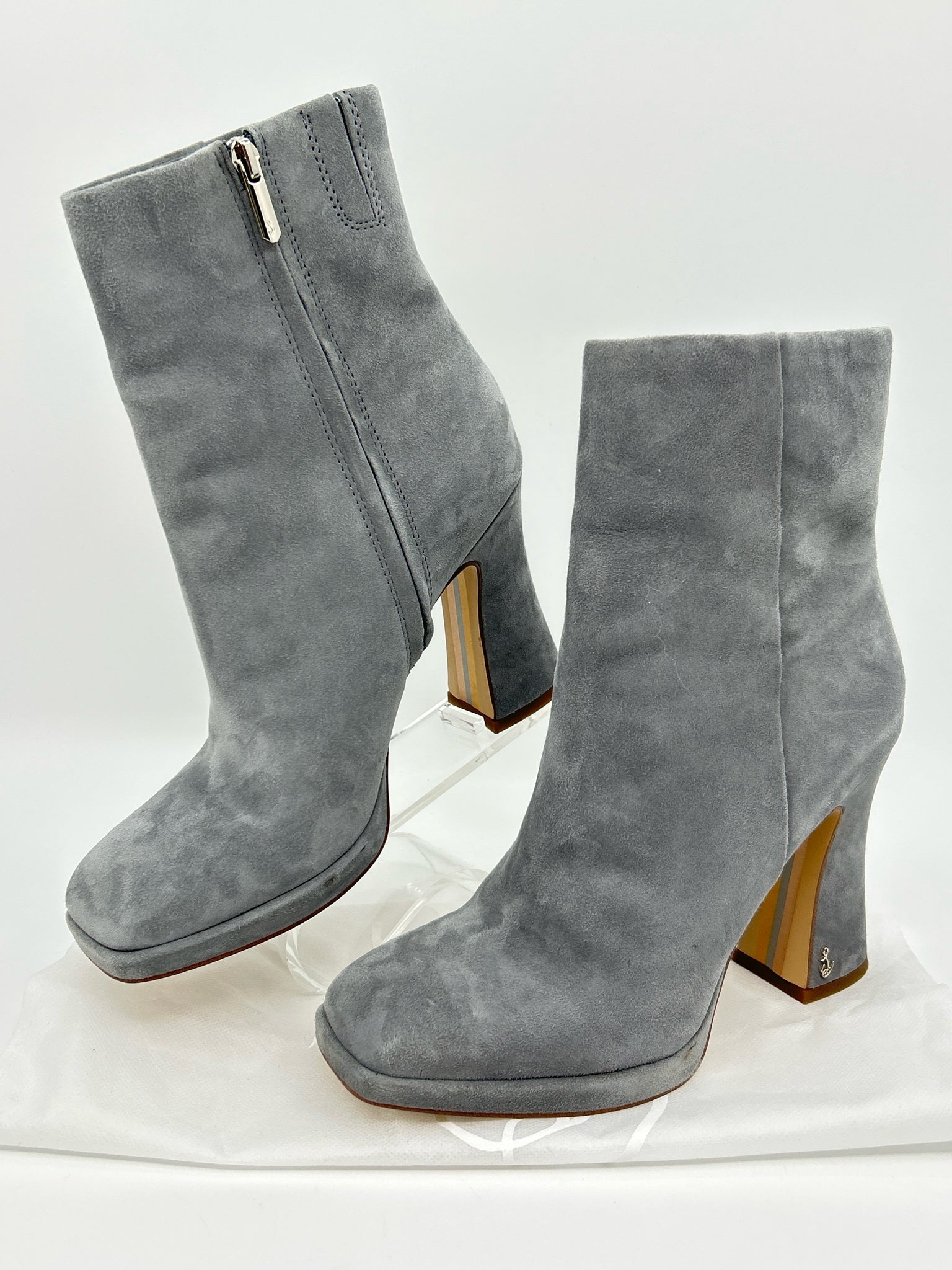 SAM EDELMAN Size 9M Gray Women Booties