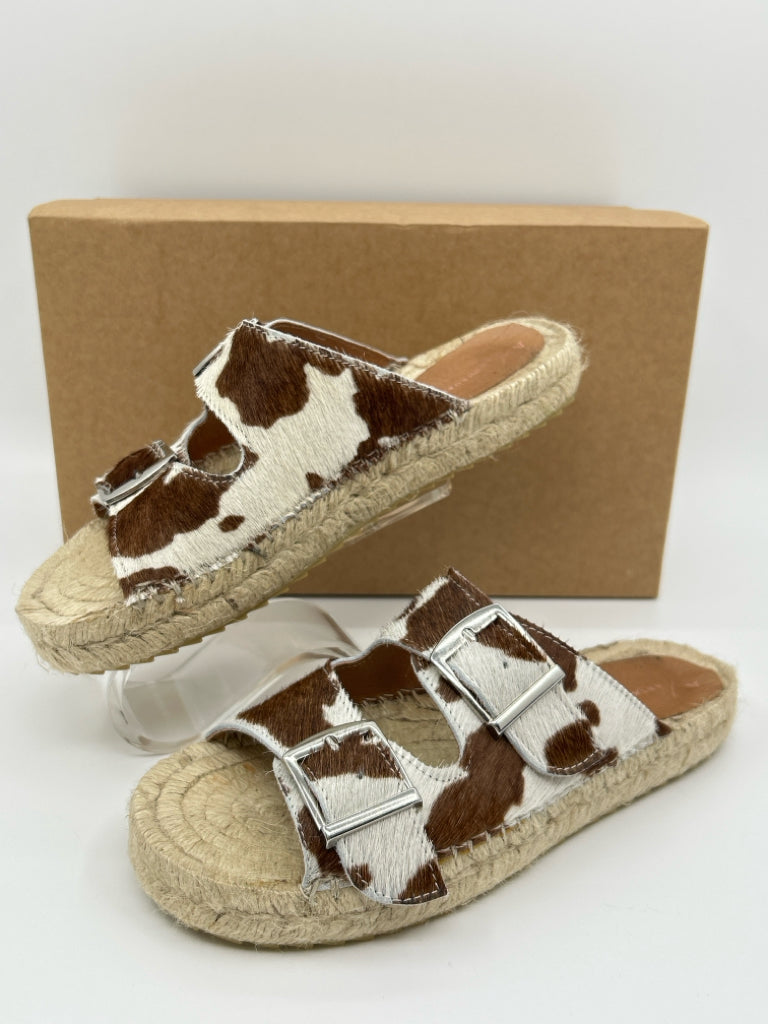 ANTHROPOLOGIE Size 36 Brown Print Women's Sandal