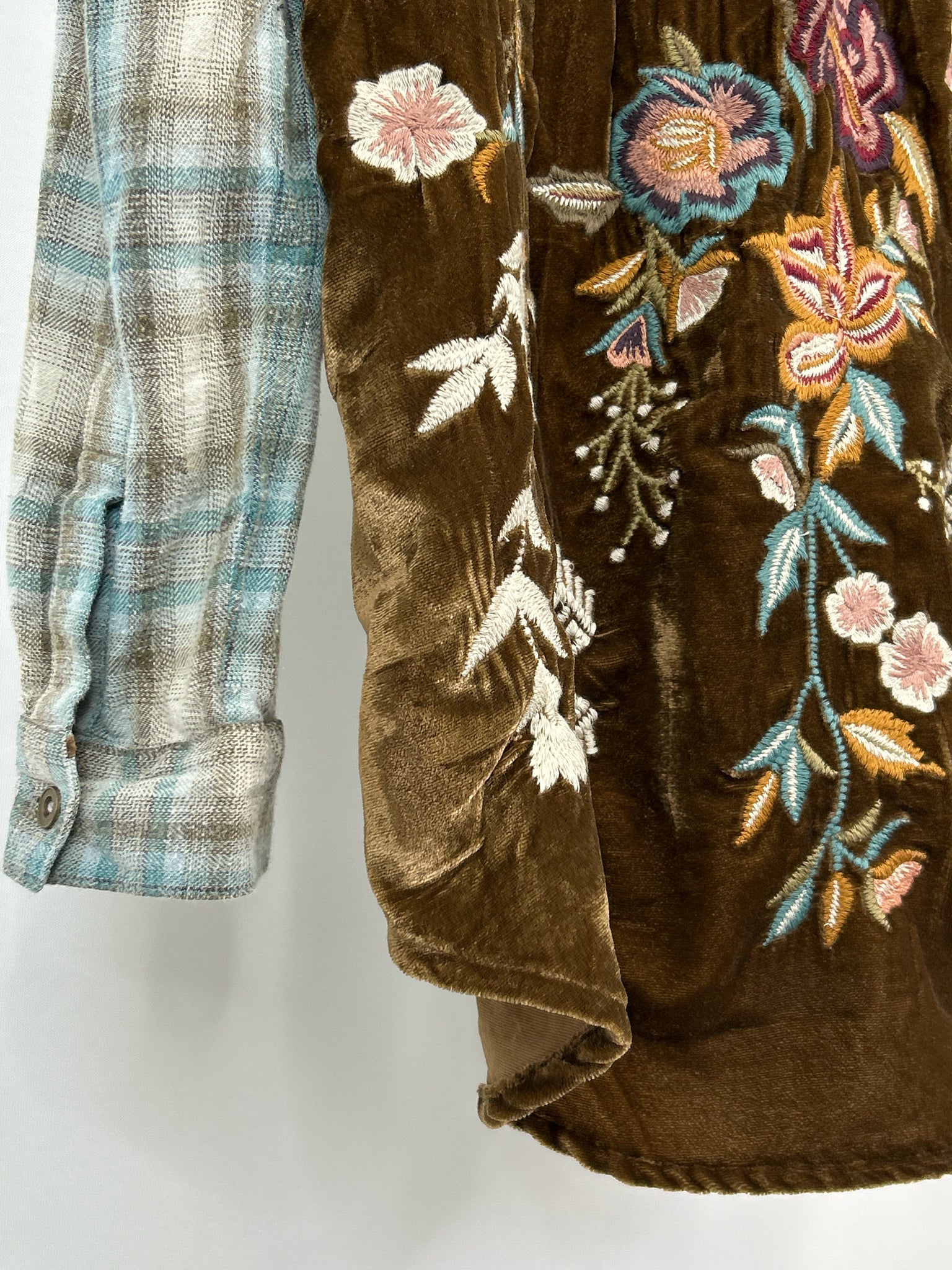 KYLA SEO Size XS MINT PLAID Women Shirt