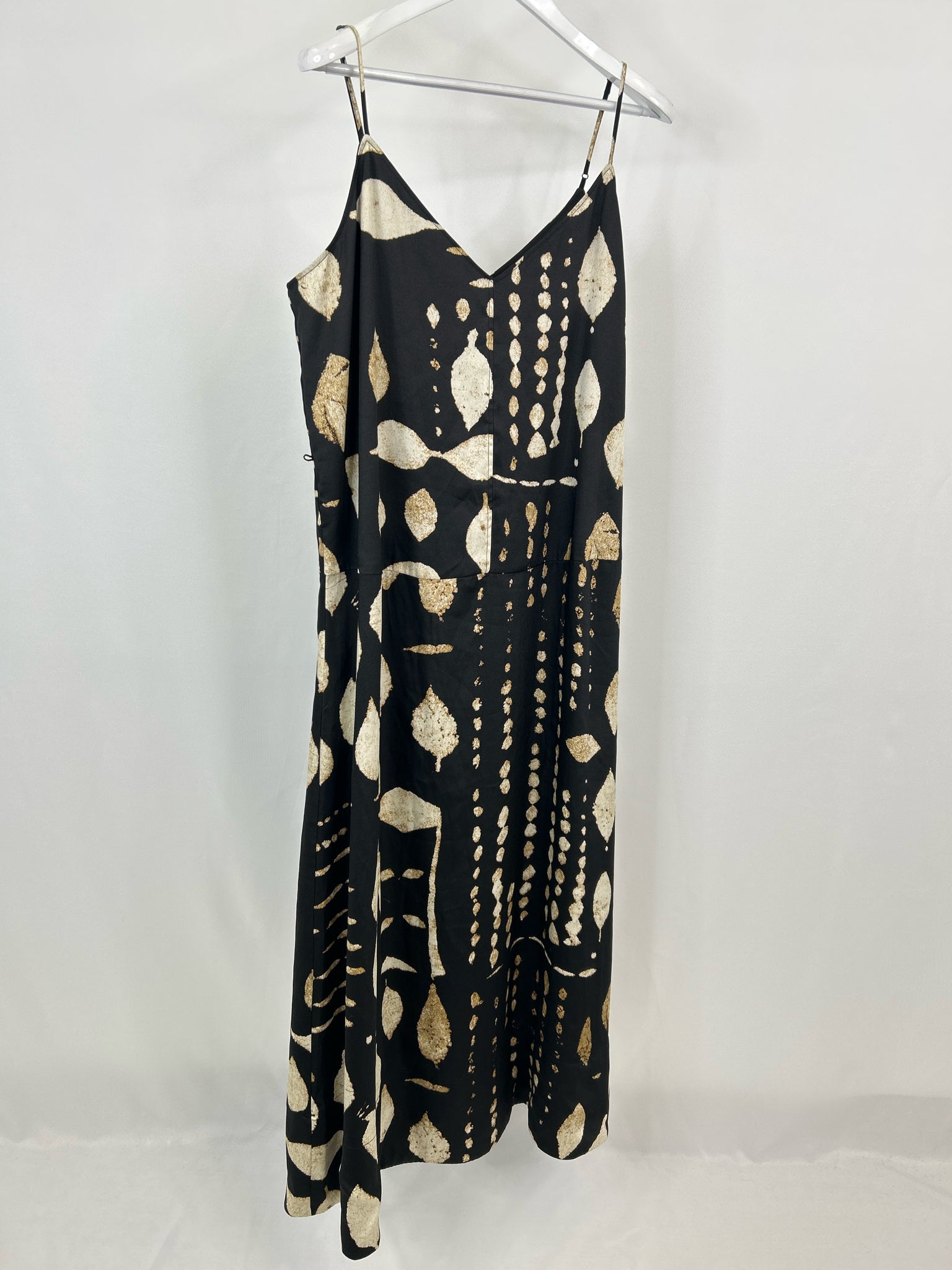 BANANA REPUBLIC NWT Size XL Black Print Women Dress