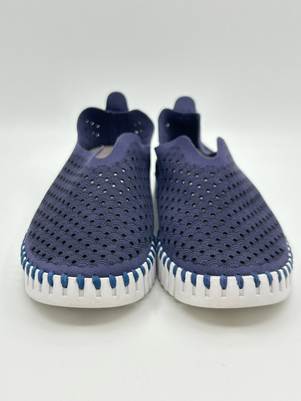 ILSE JACOBSEN Size 38 NAVY AND WHITE Women Sneakers