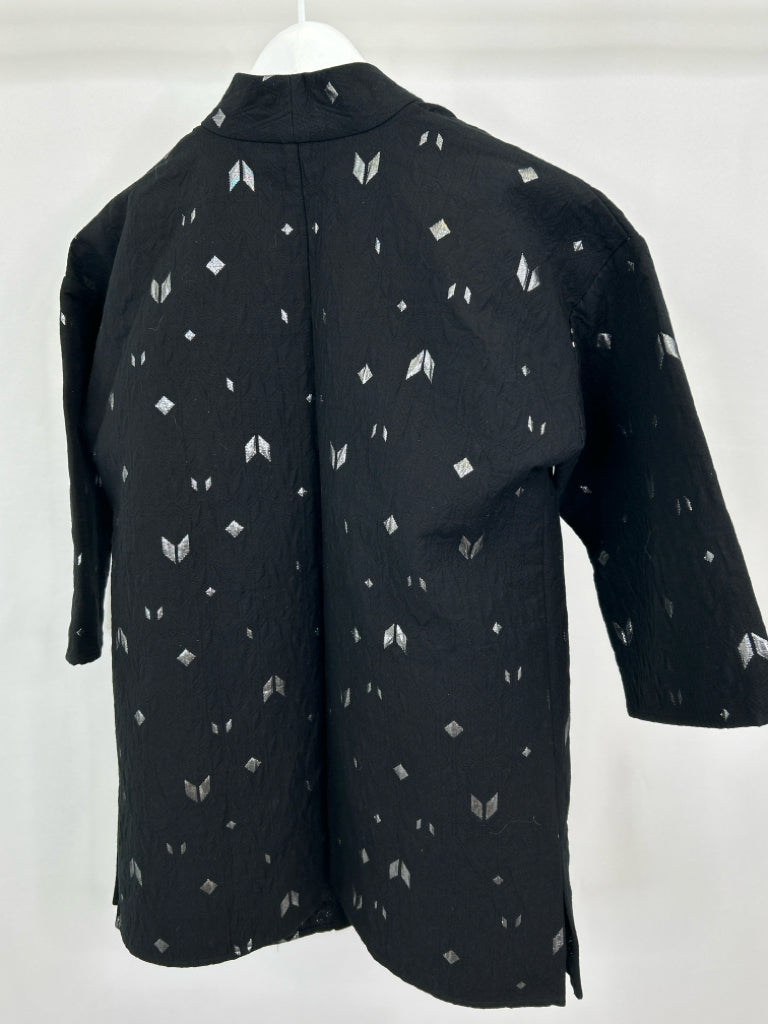 EILEEN FISHER Women Size S Black Print Jacket