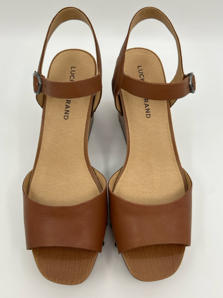 LUCKY BRAND Women Size 8.5 Brown Sandal