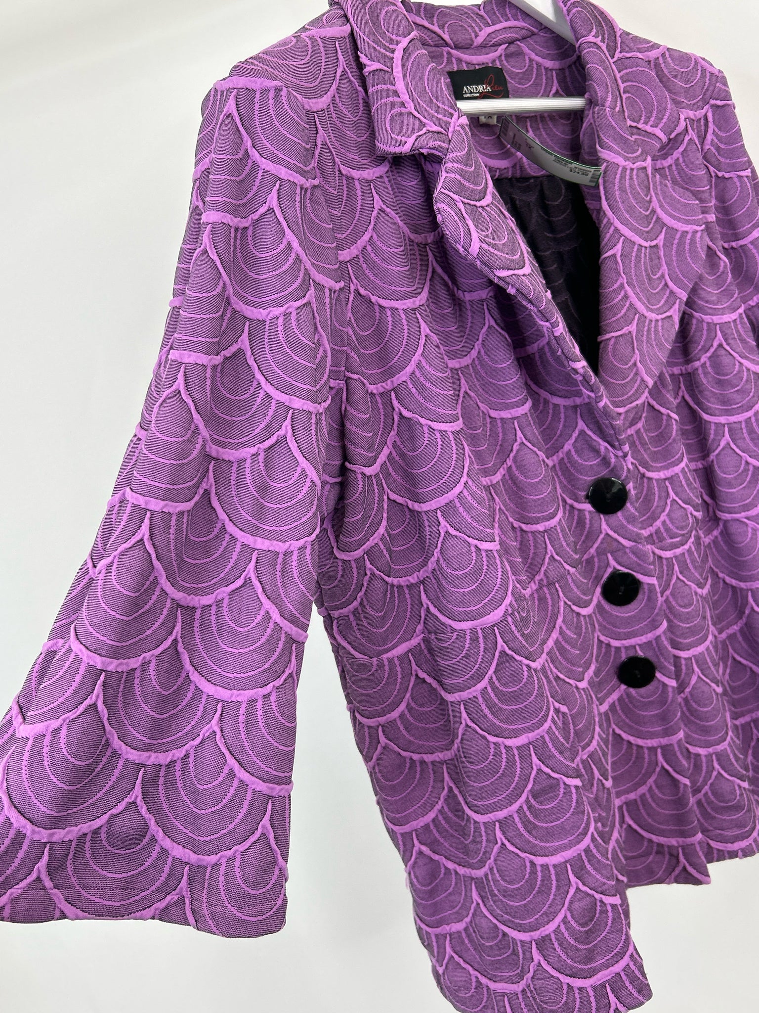 ANDRIA LIEU Size 1X Purple Women Jacket
