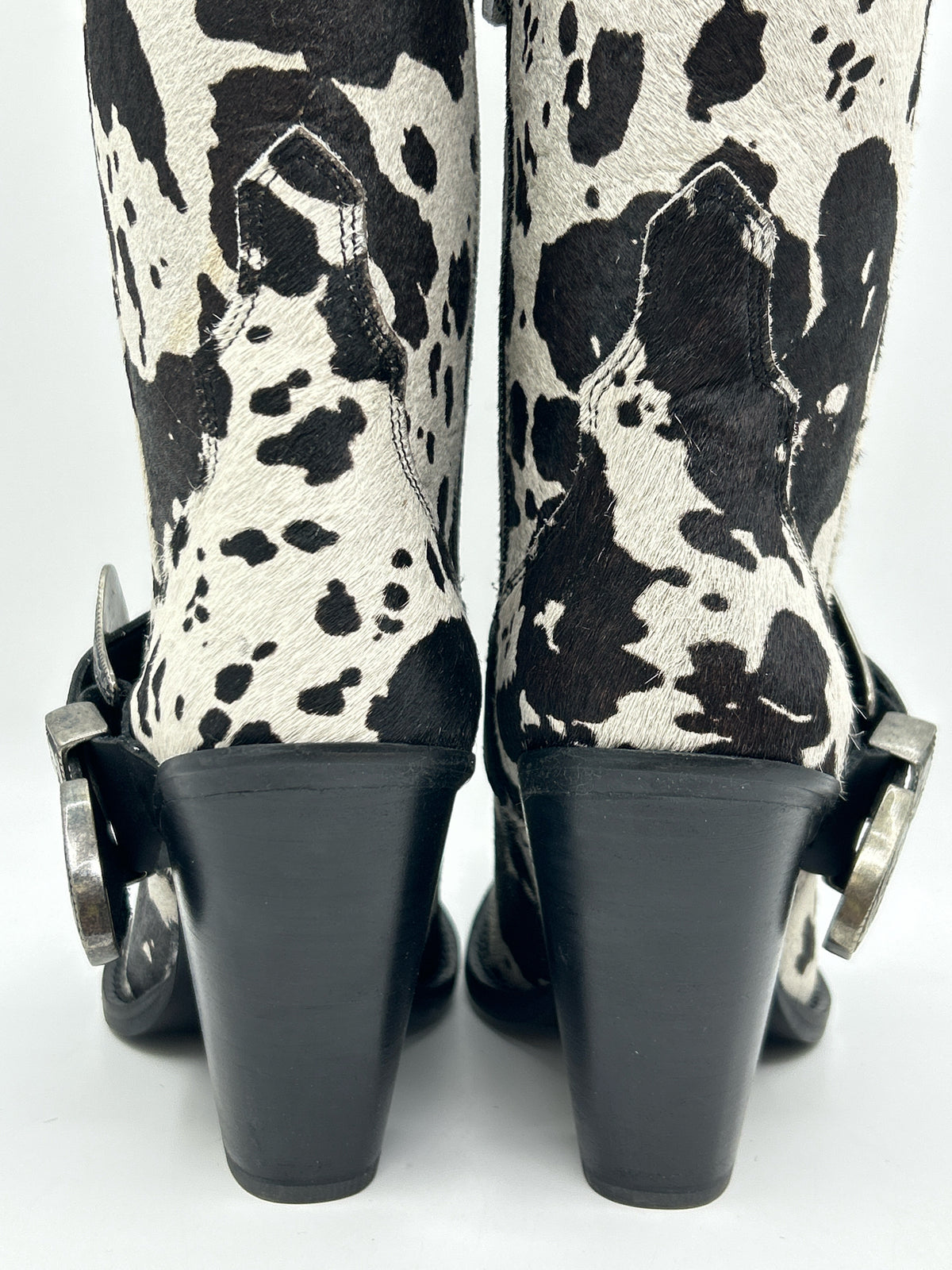 DINGO Size 8.5M Black & White Women Boots