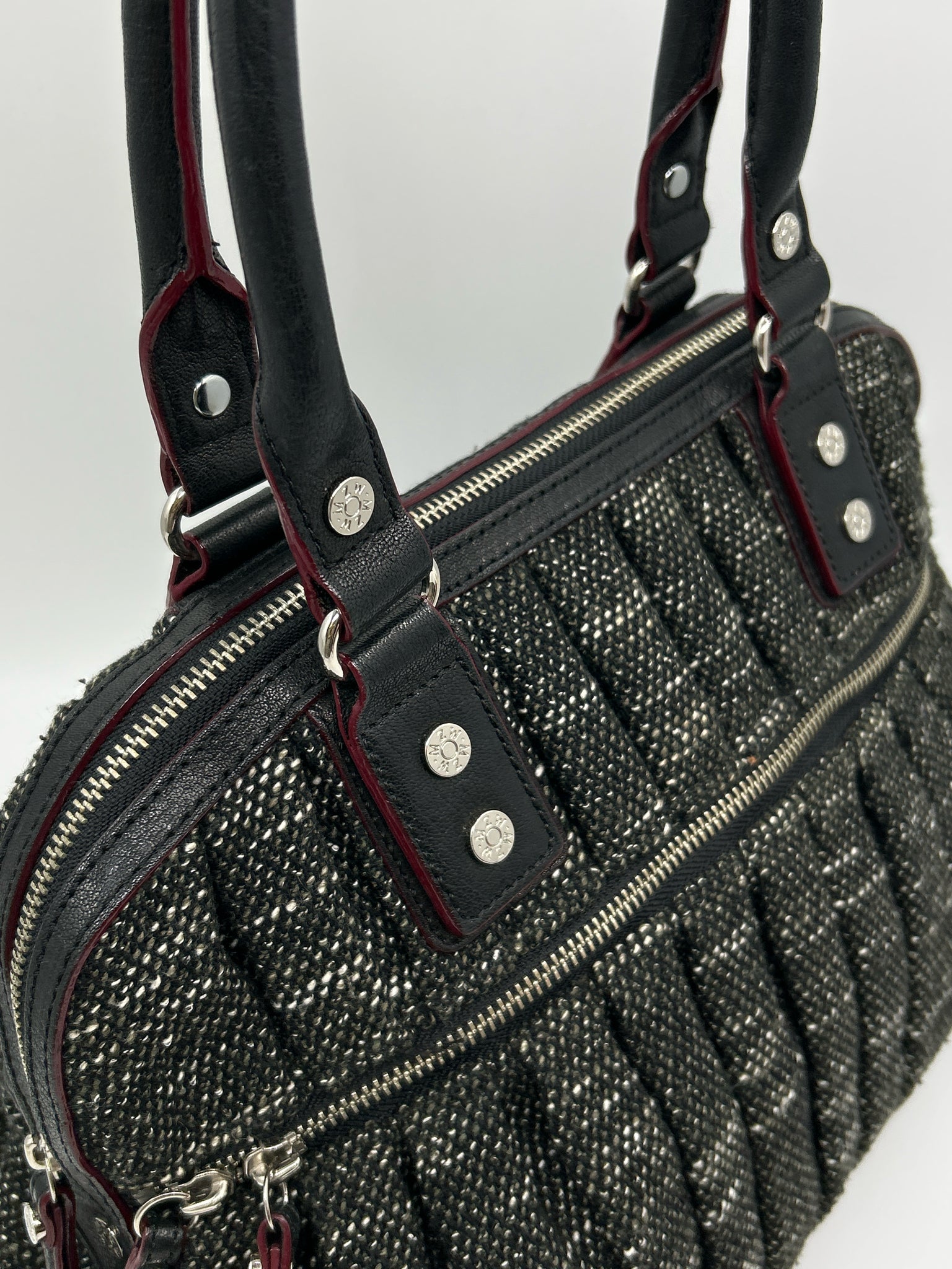 MZ WALLACE BLACK TWEED Women Purse