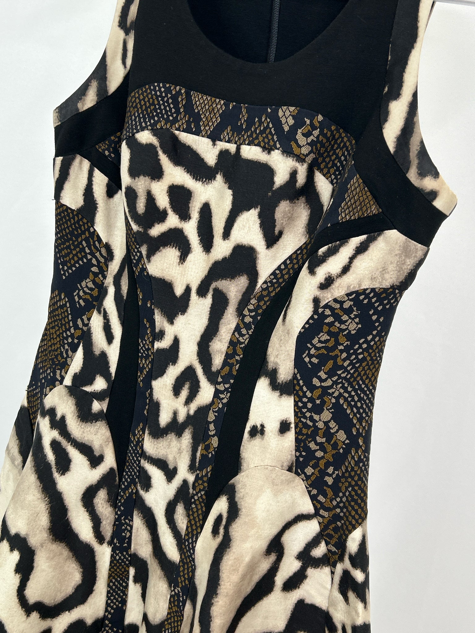 DIANE VON FURSTENBERG Size 0 Black Print Women Dress