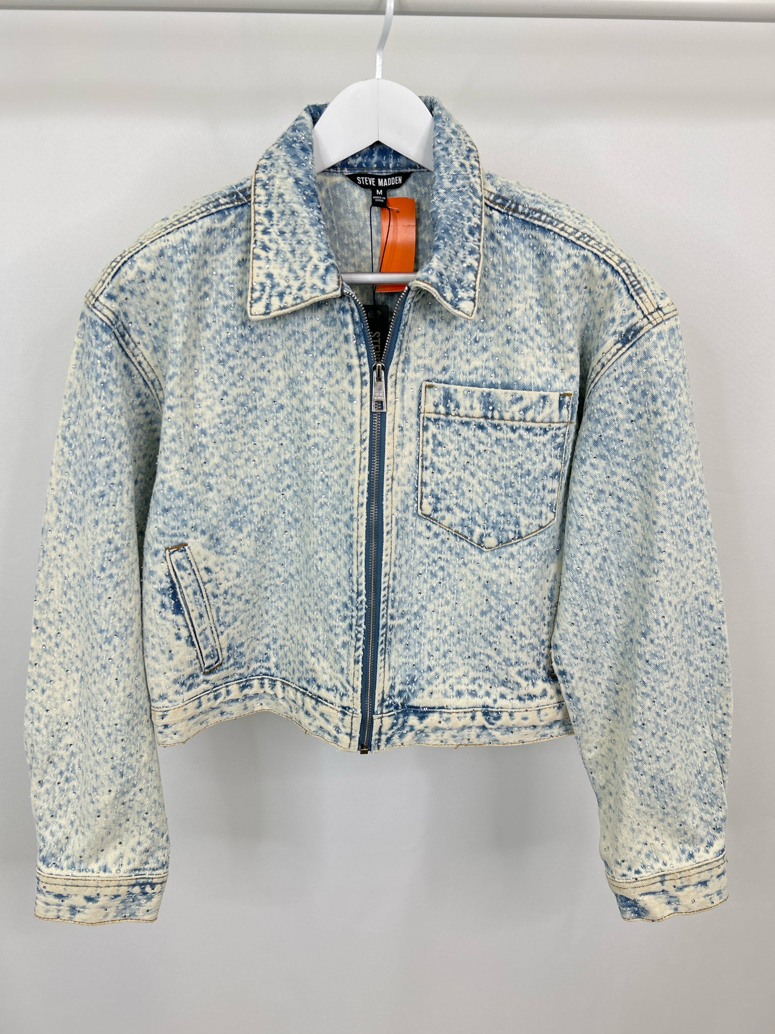 STEVE MADDEN Size M BLUE DENIM Women Jacket