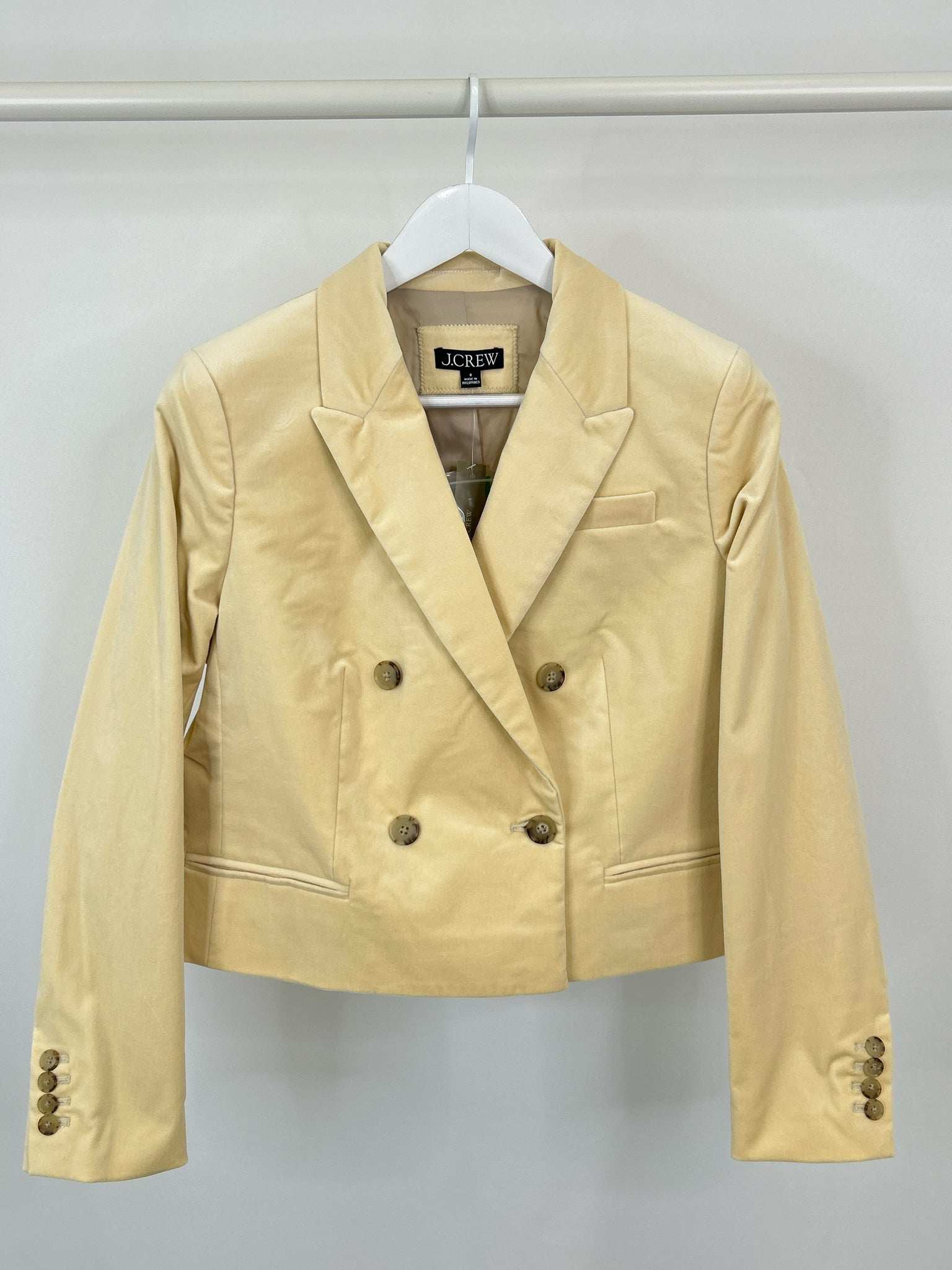 J CREW Size 8 Cream Women Blazer