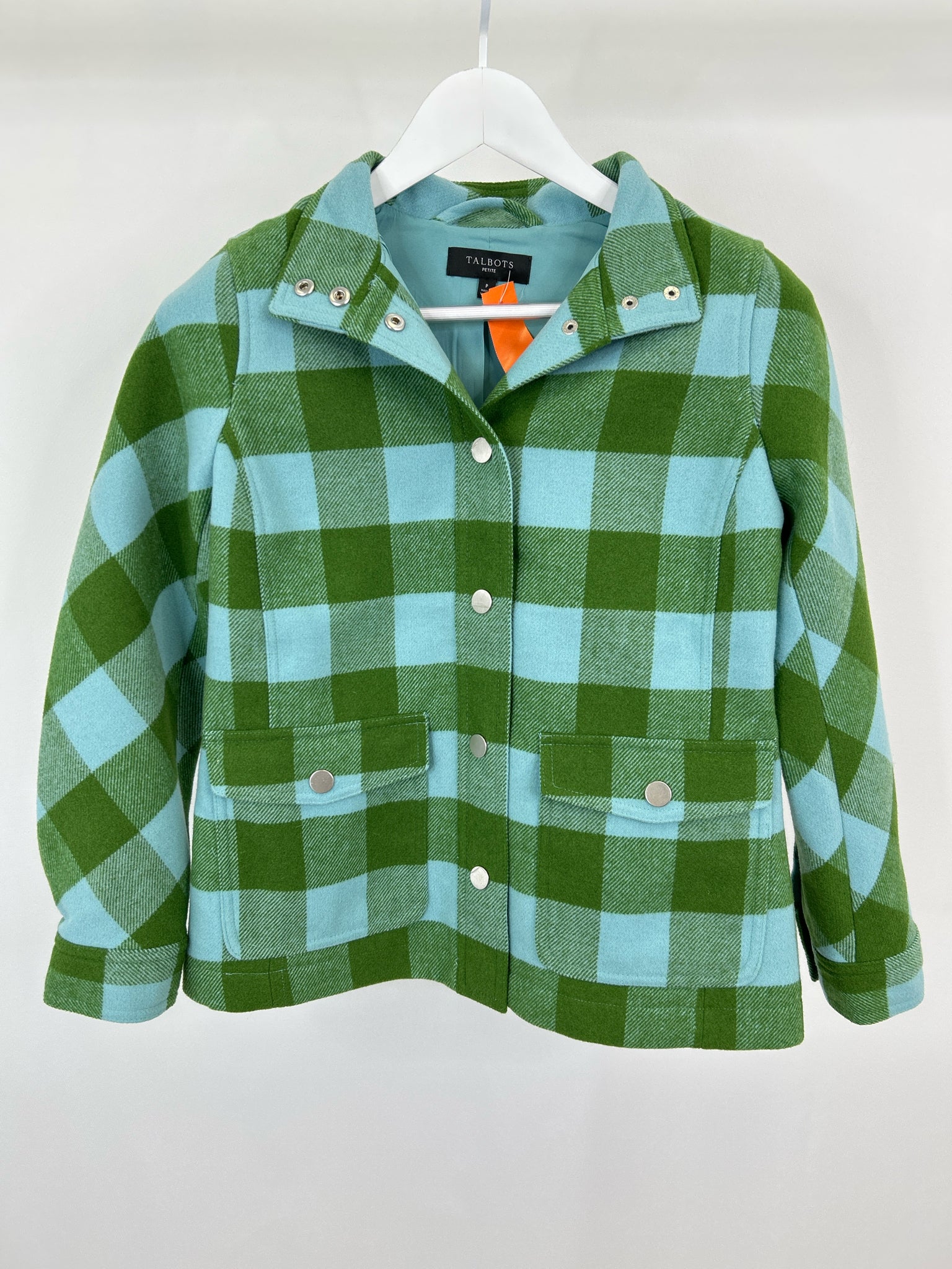 TALBOTS Size P Green and Blue Women Jacket