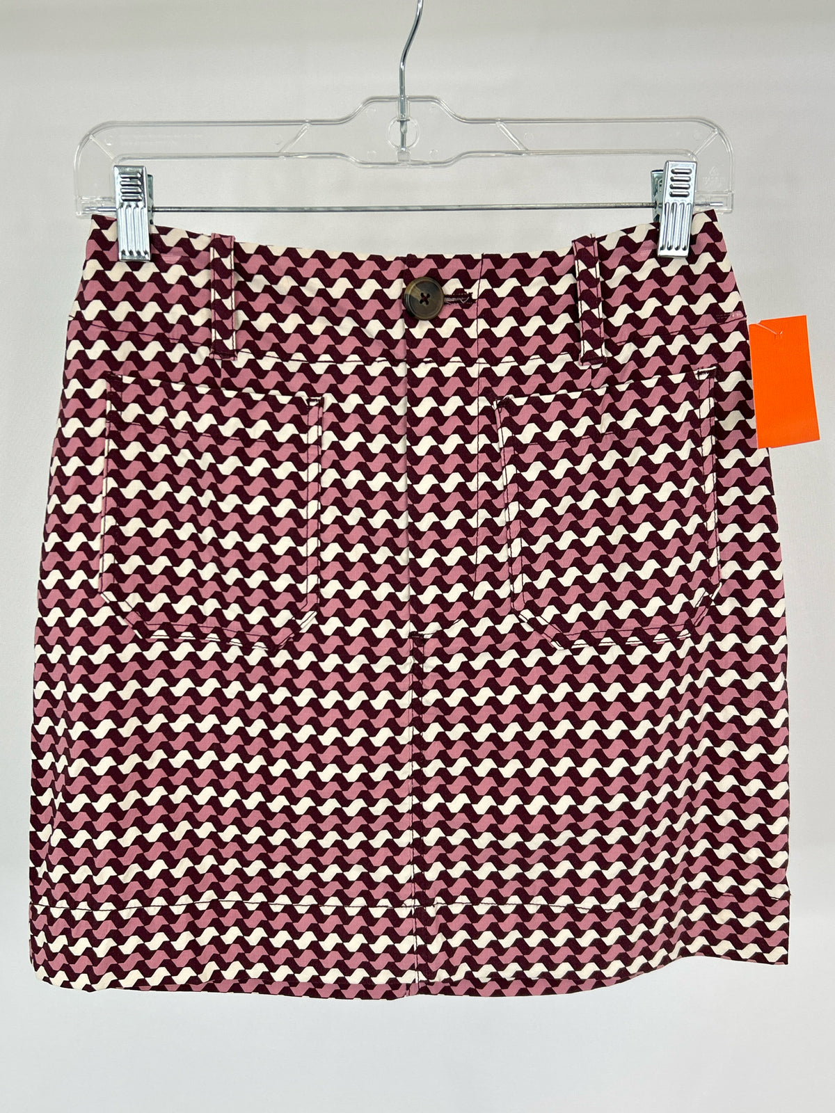 MAEVE Size XS Burgundy Print Women Skirt