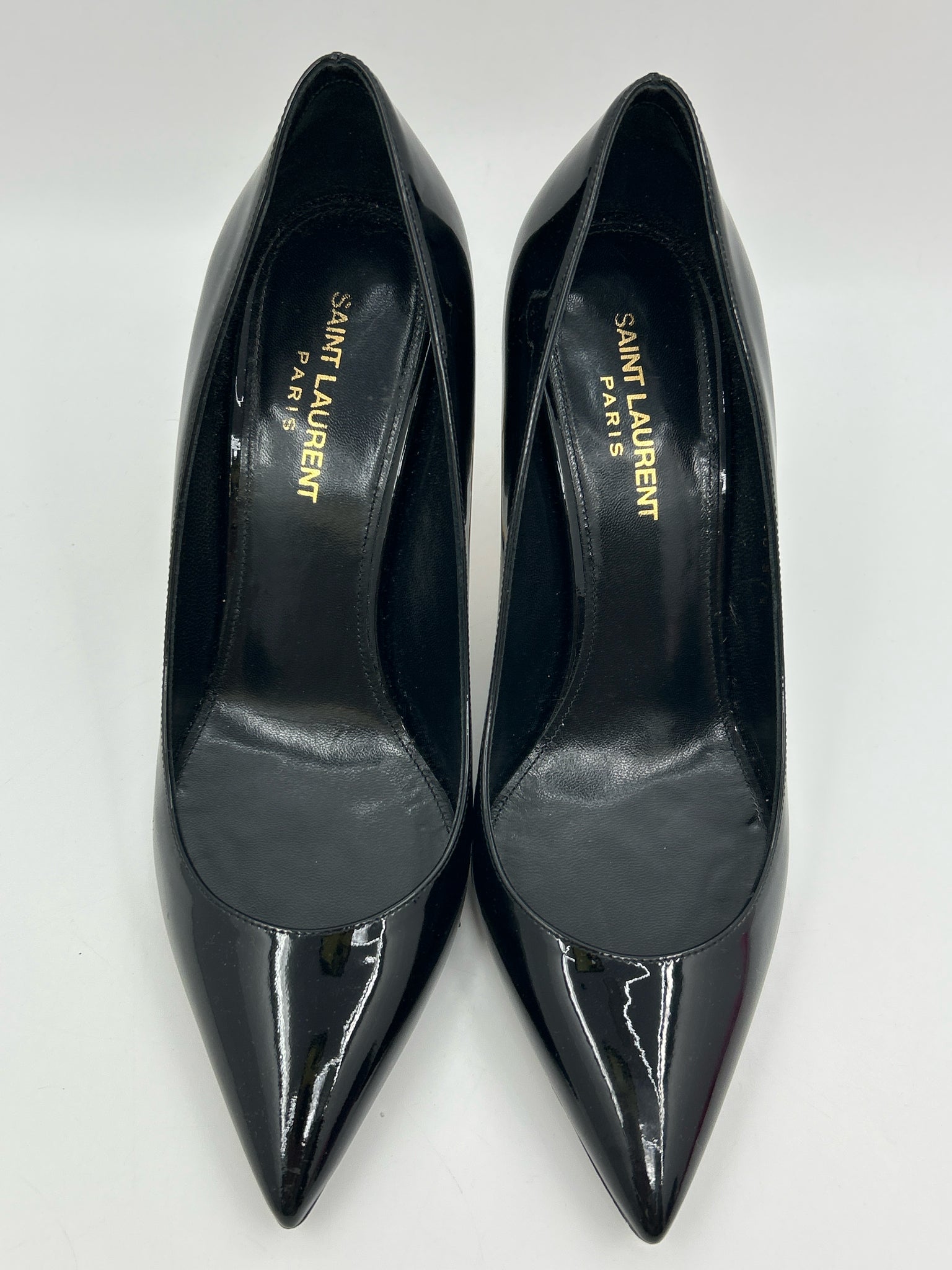 YVES SAINT LAURENT Size 37.5 Black Women Pumps