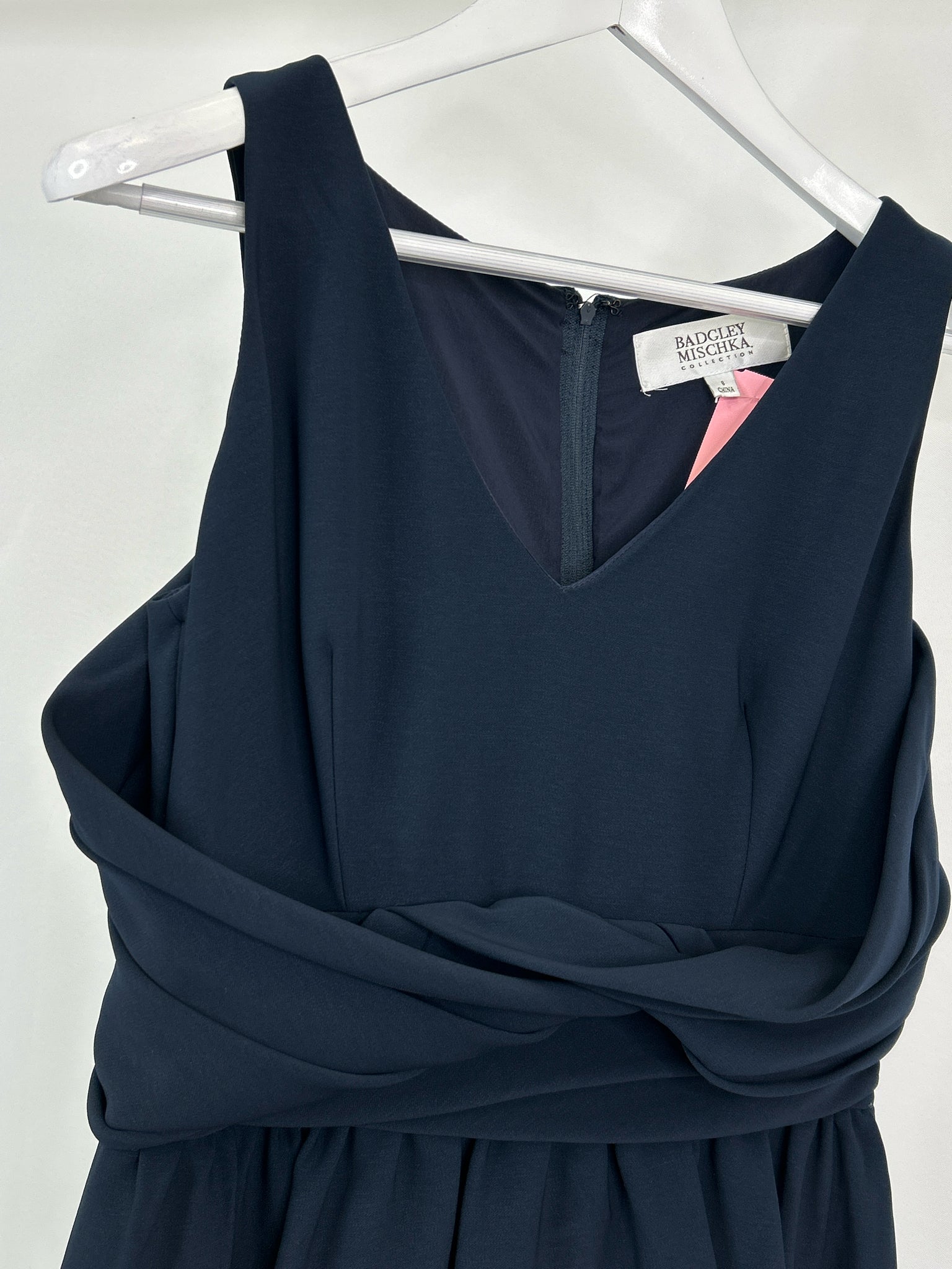 BADGLEY MISCHKA Size 6 Navy Women Dress