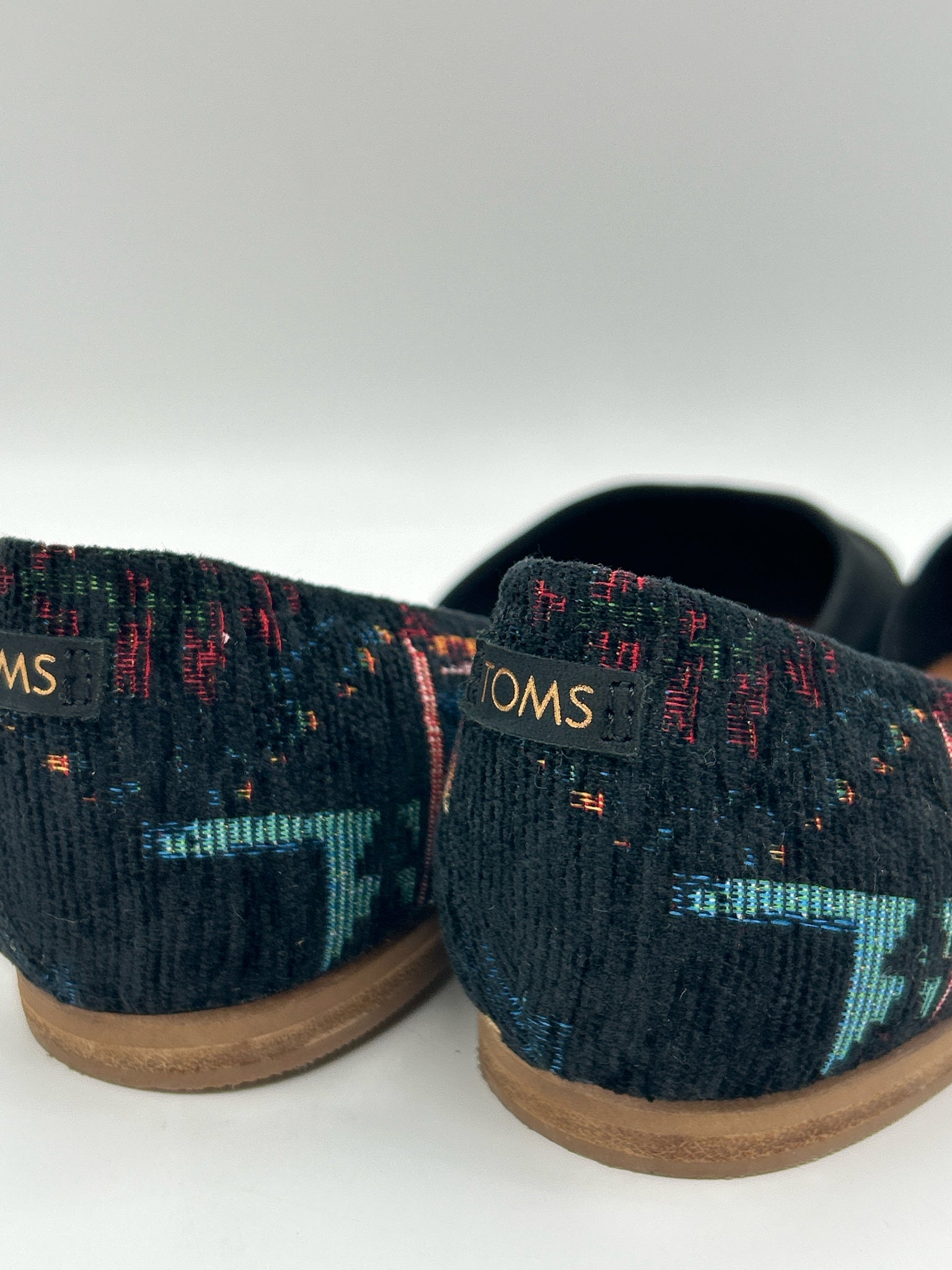 TOMS Size 9W Black Women Flats
