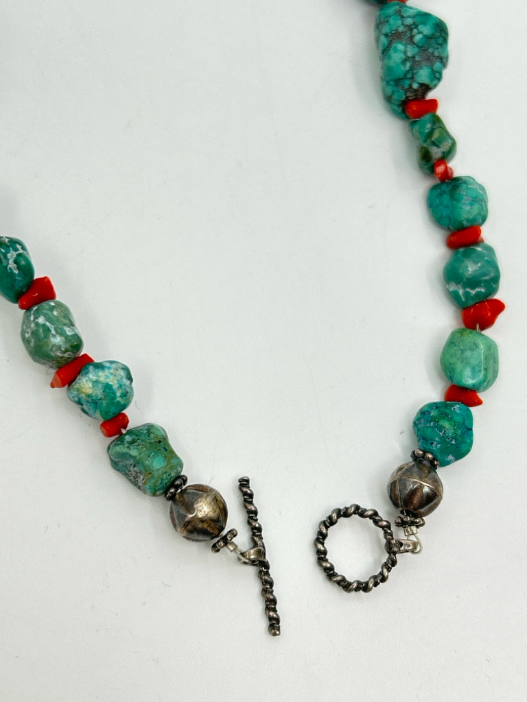 Sterling Silver & Turquoise Statement Necklace