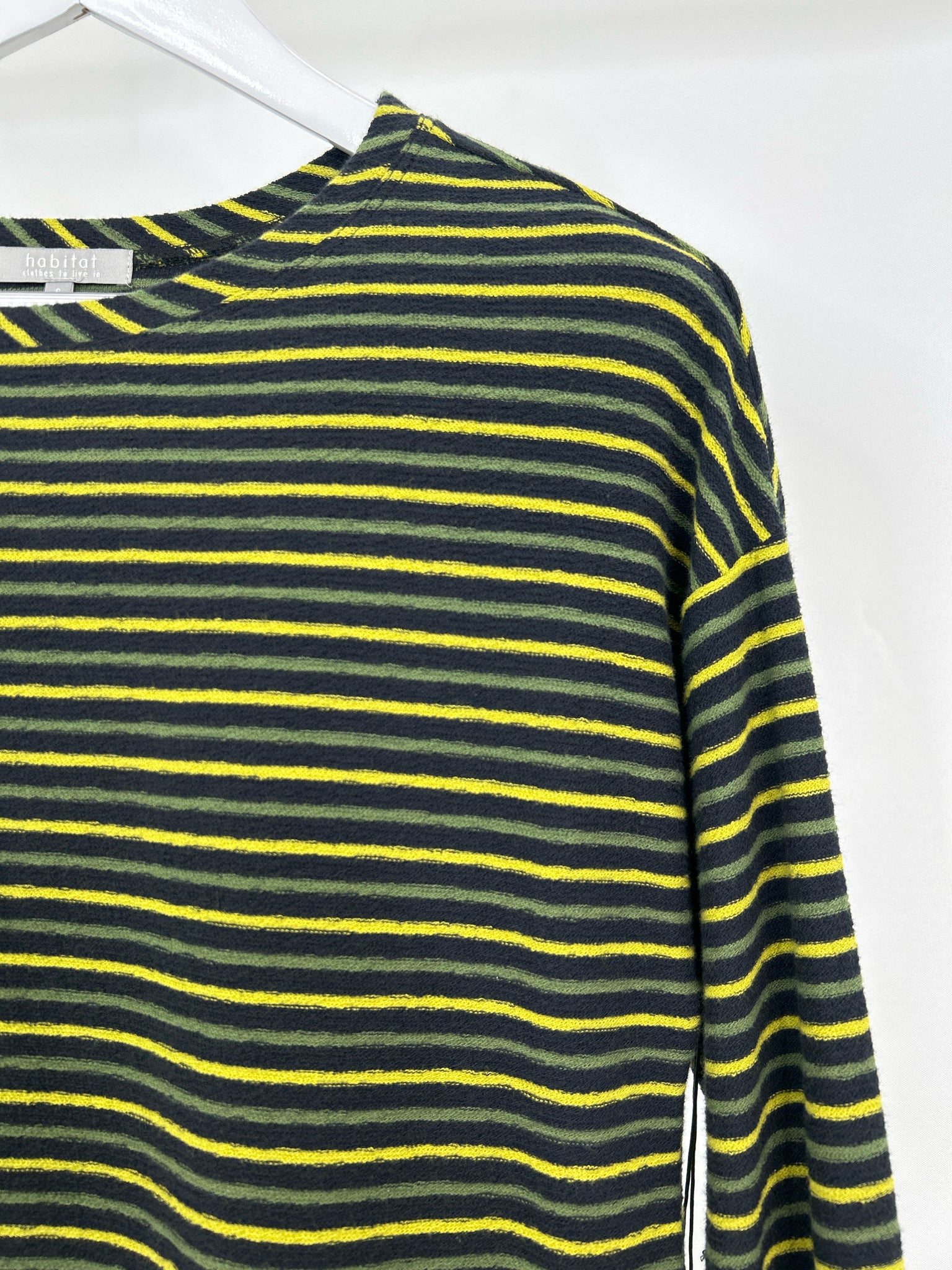 HABITAT Size S Green Striped Women Top