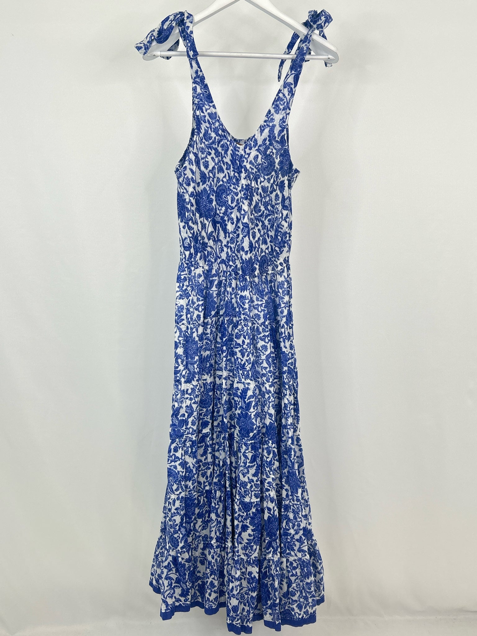 FREE PEOPLE Size M Blue and White Women Dress