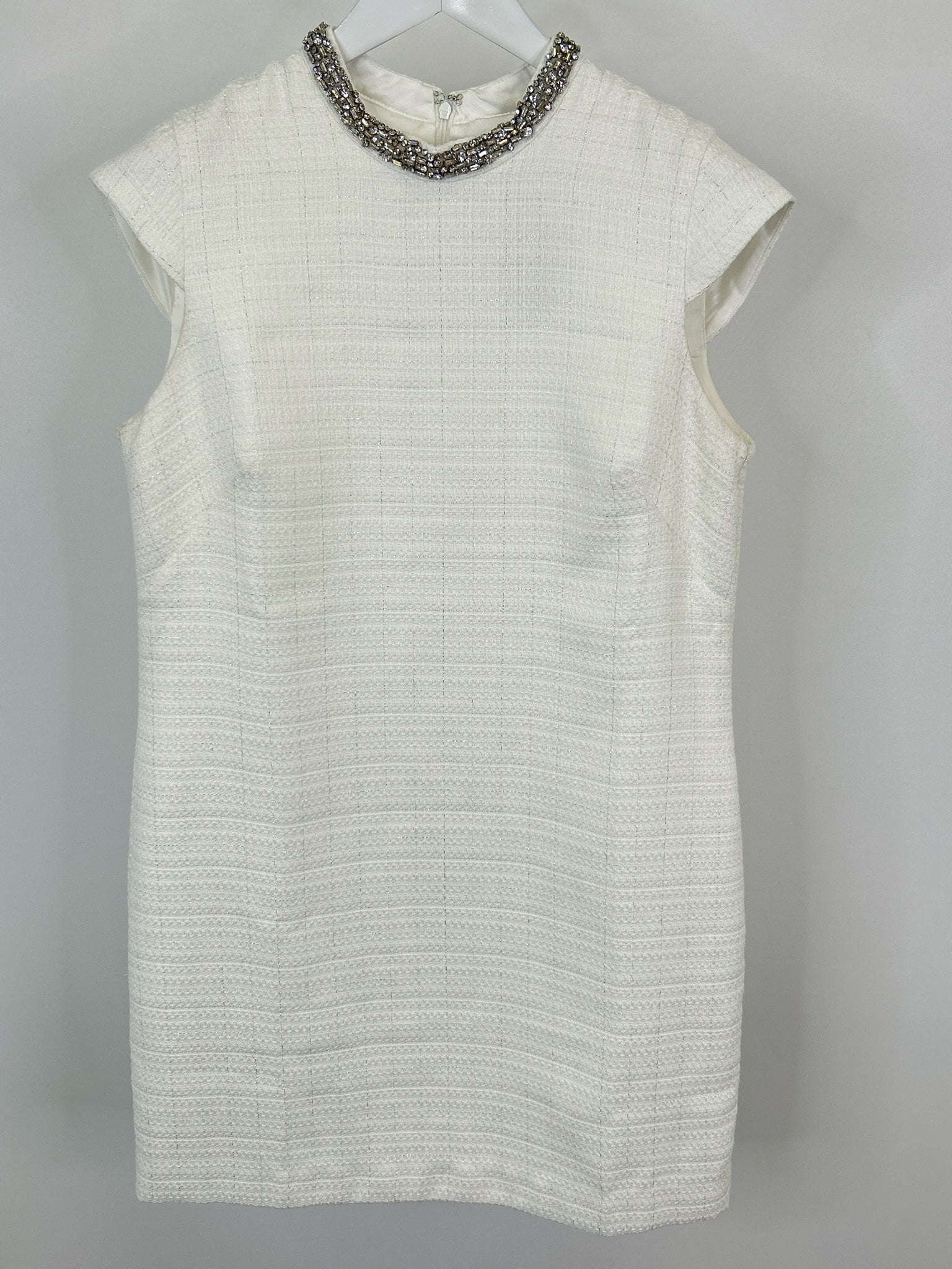 White House Black Market Size 10 White Women Dress