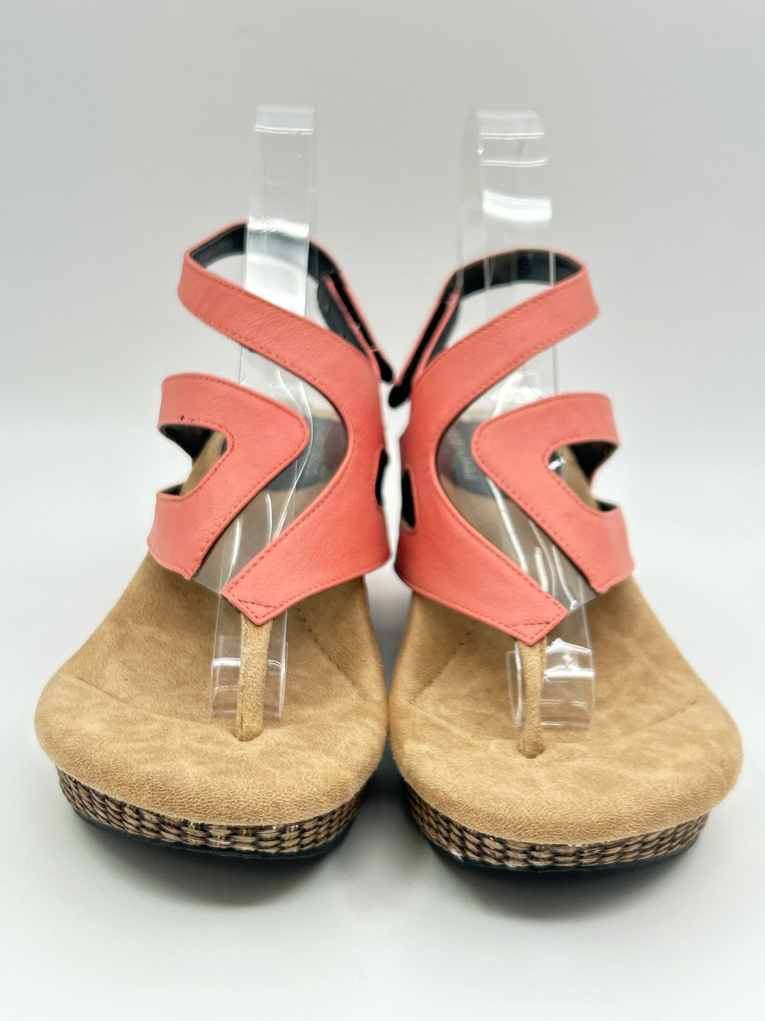 Modzori Size 8 CORAL AND BLACK Women Sandal