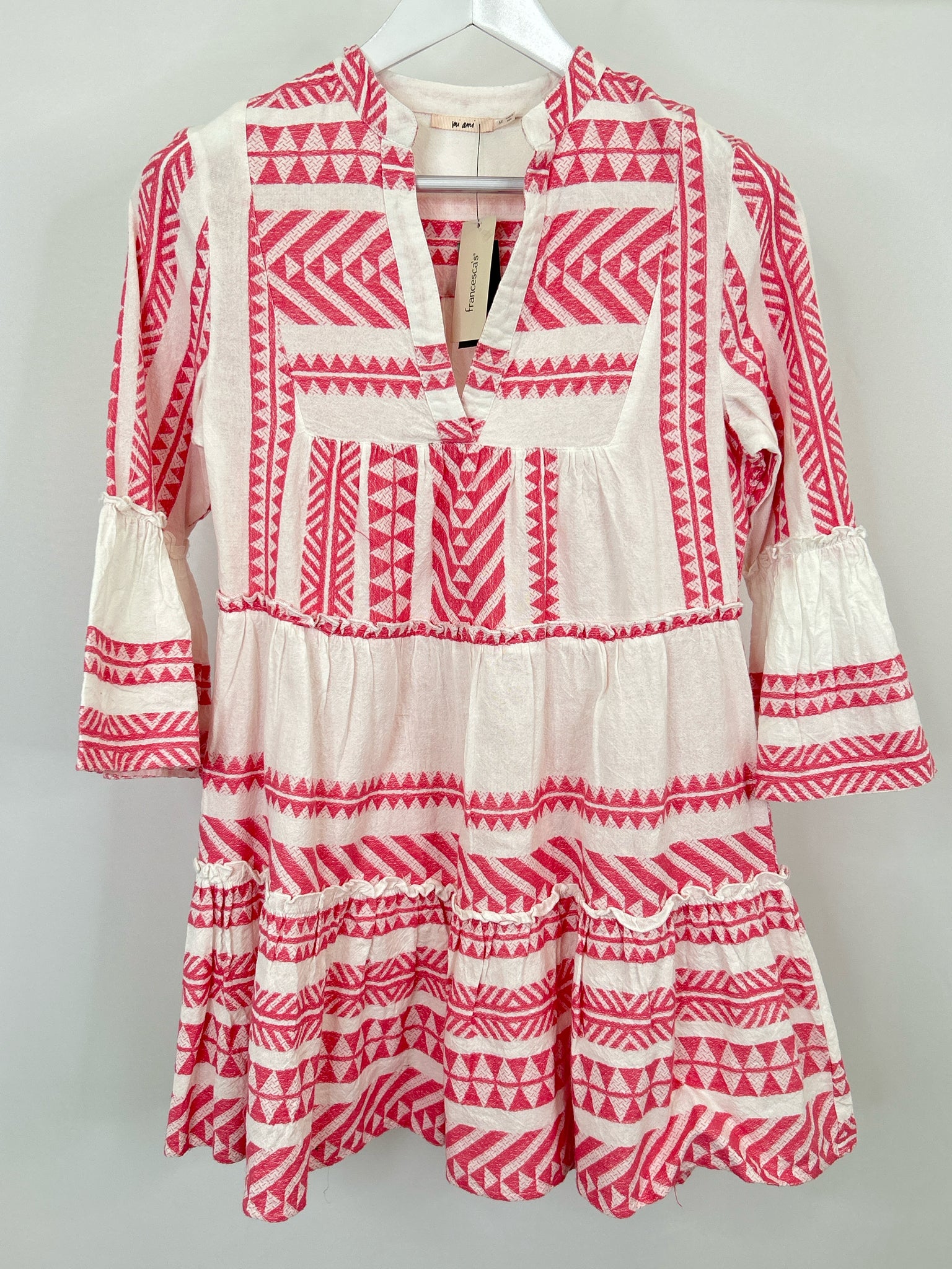 mi ami Size M White and PINK Women Dress