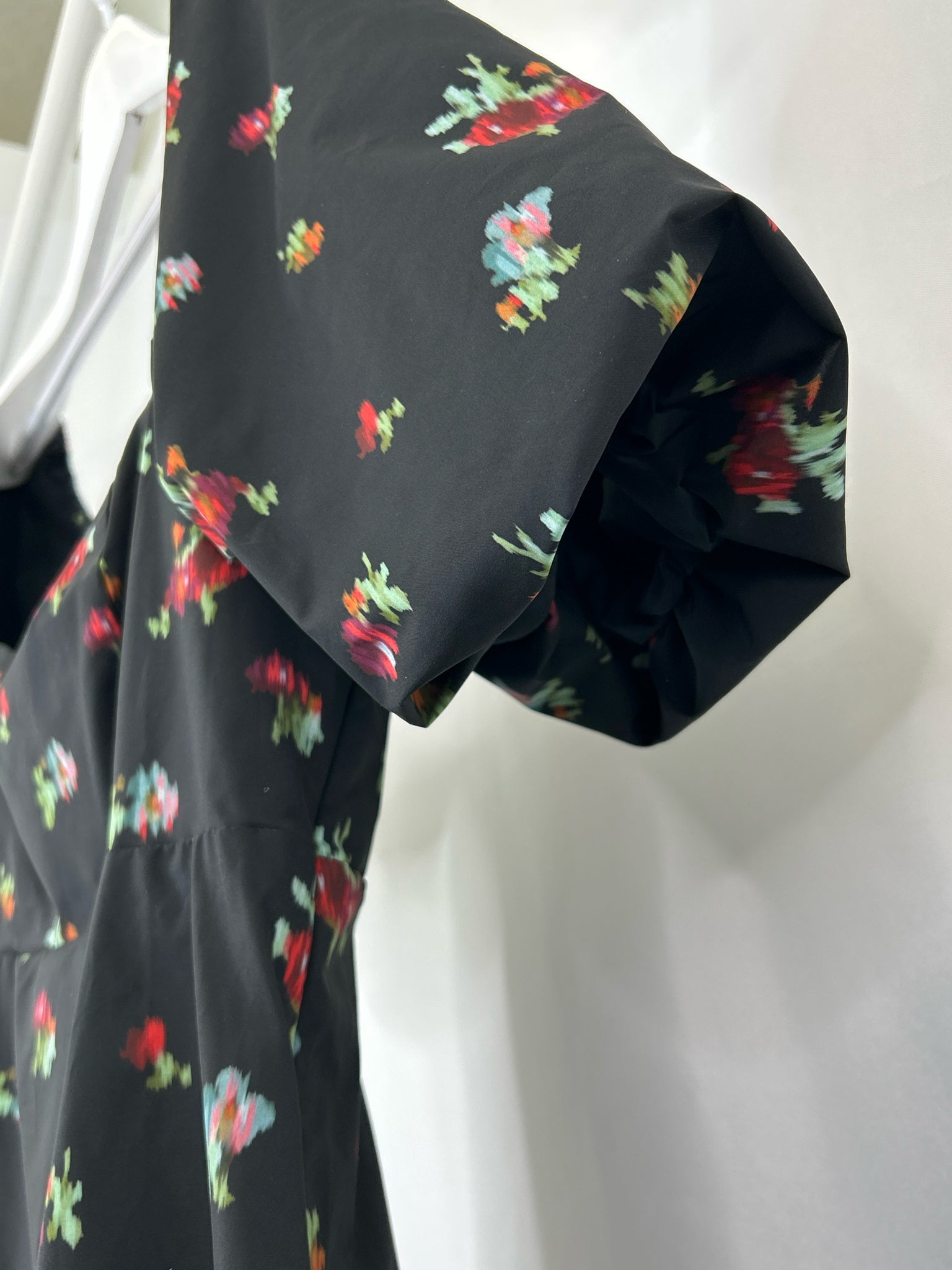 Hill House Size L Black Floral Women Dress