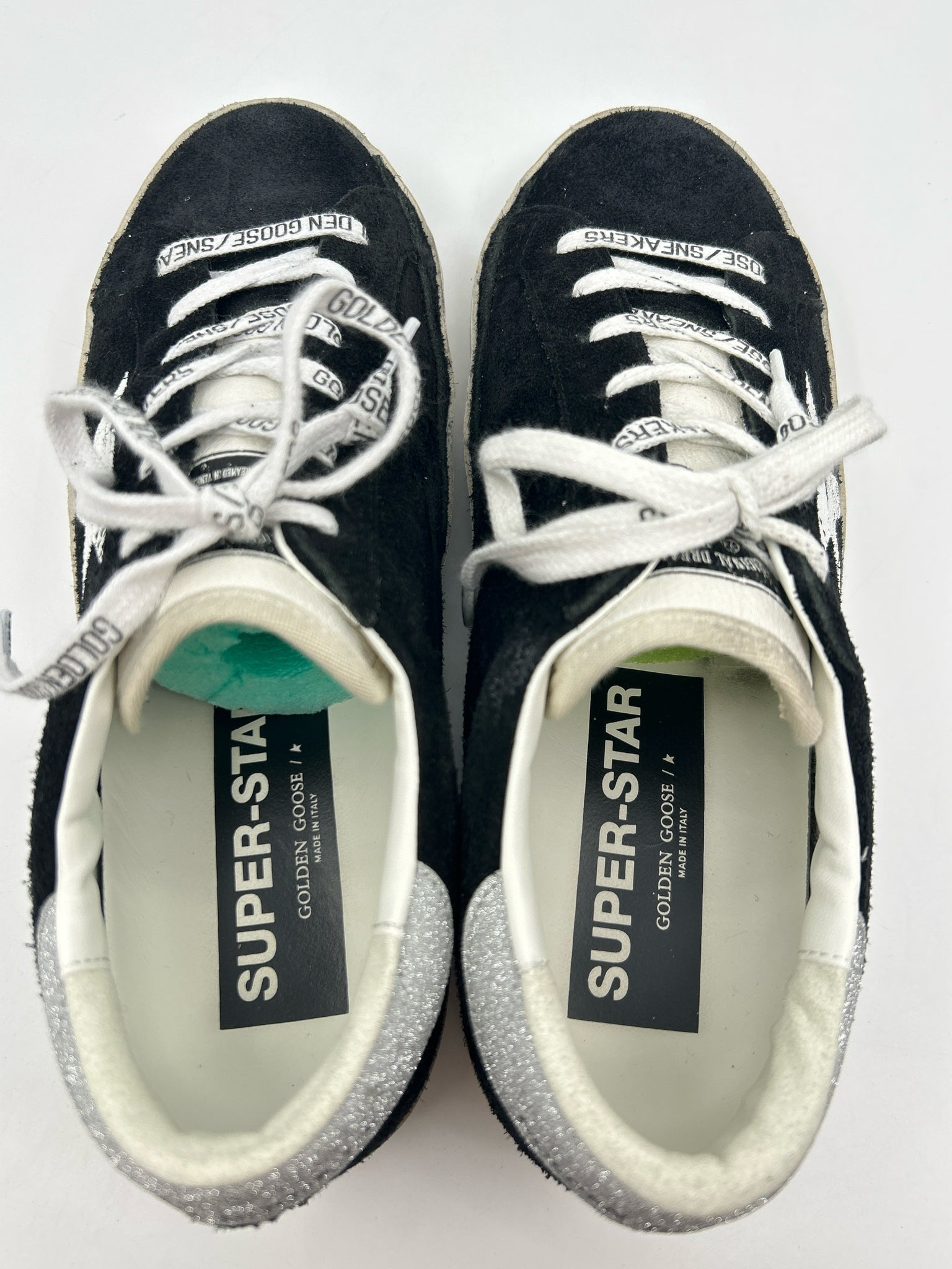GOLDEN GOOSE Size 39/9 Black and White Women Sneakers