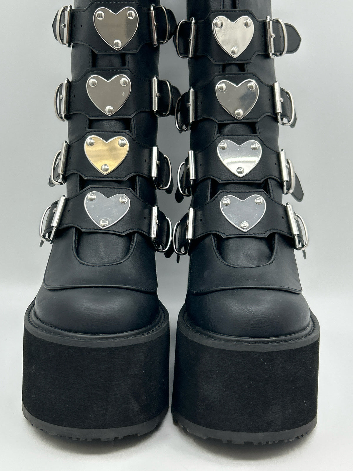 DEMONIA Size 10 Black Women Boots