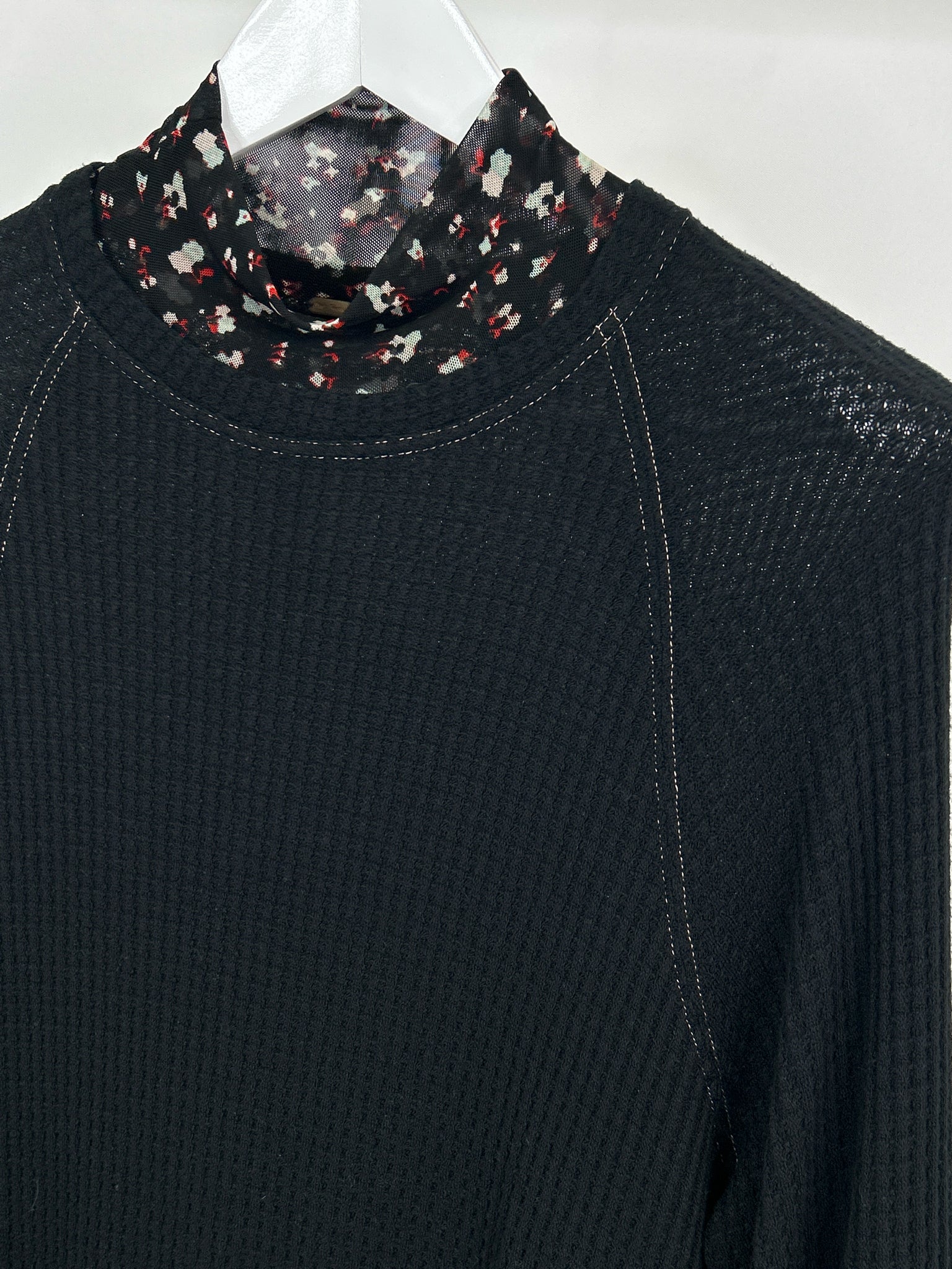 FREE PEOPLE Size XS Black Print Women Tunic Dress