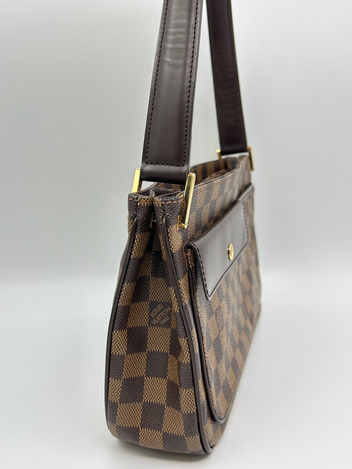 LOUIS VUITTON Brown Print Women Purse