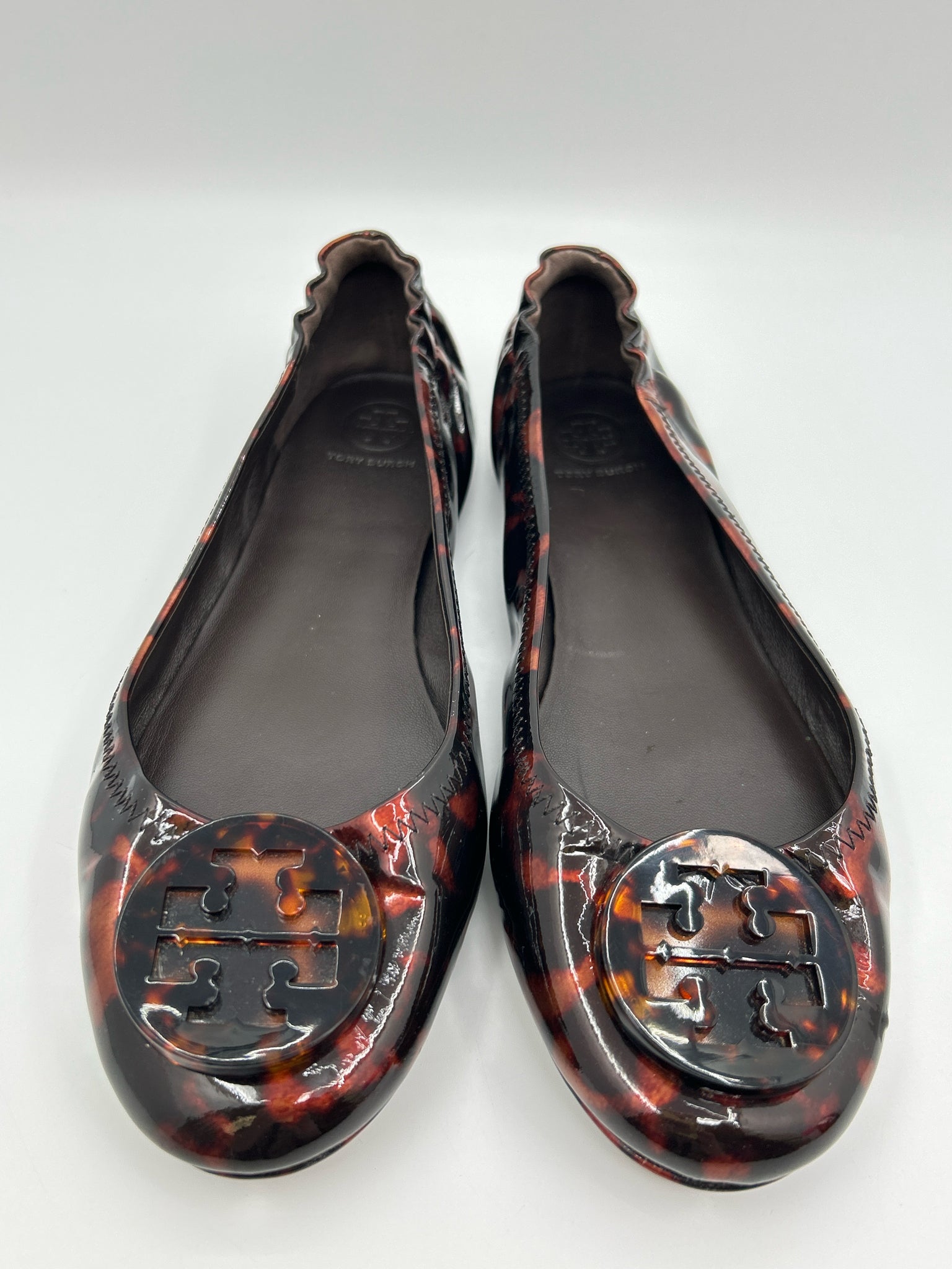 TORY BURCH Size 9M Brown Print Women Flats