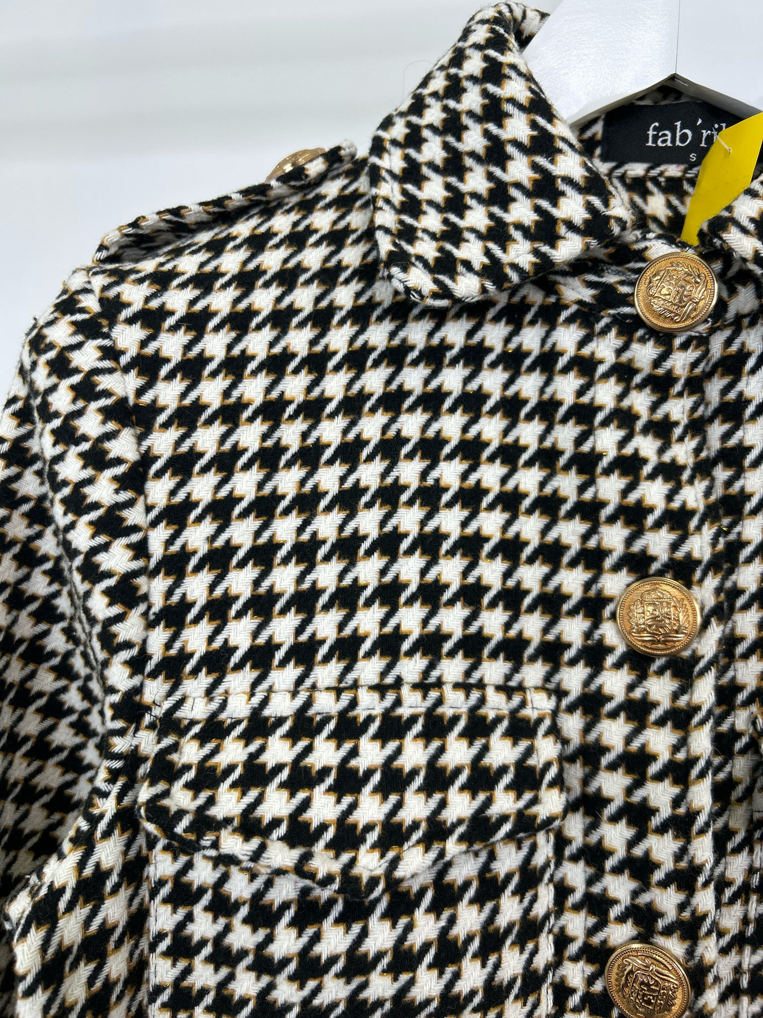 FAB'RIK Size S Black Print Women Jacket