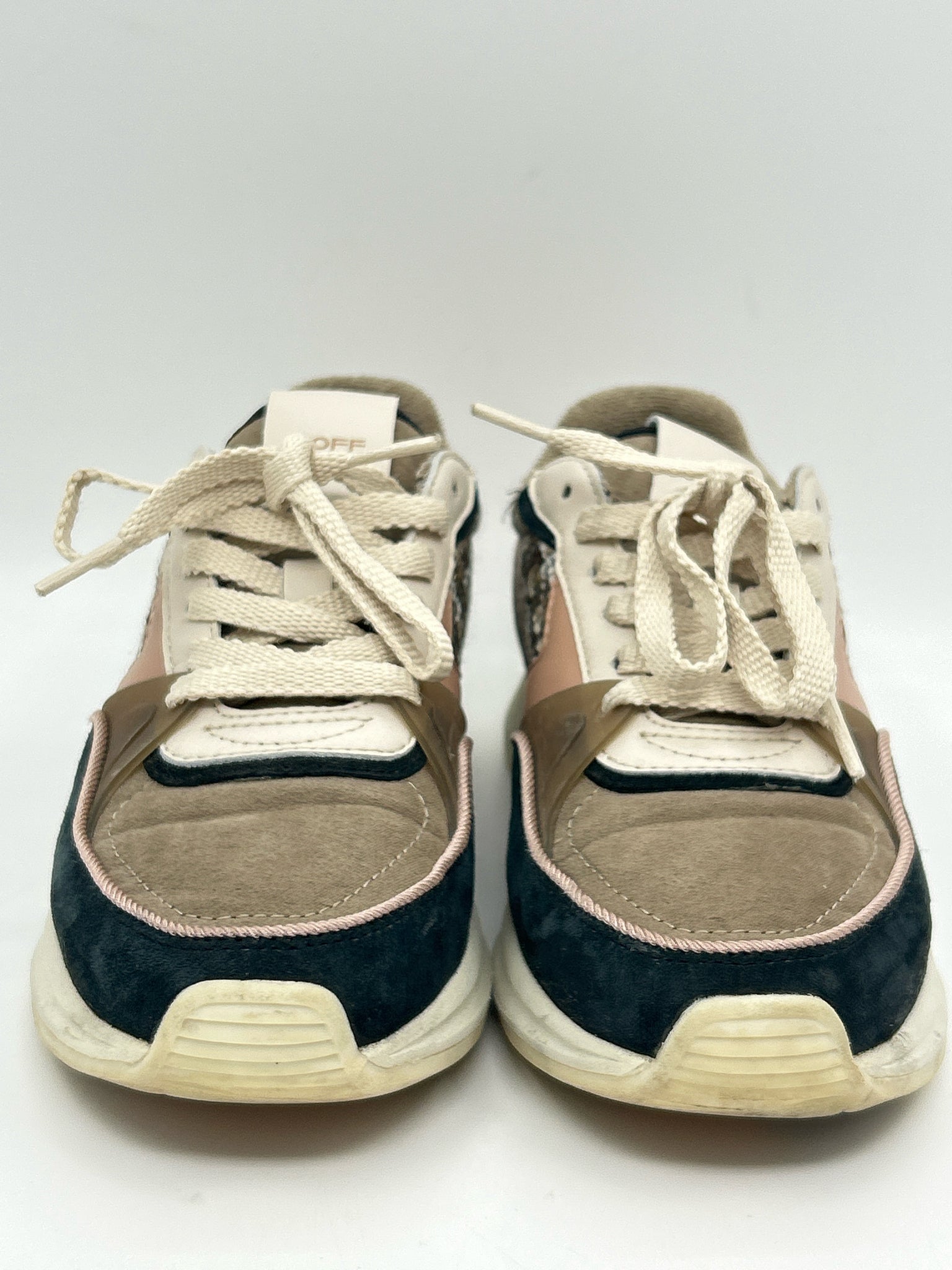 HOFF Size 6.5 Taupe and Pink Women Sneakers