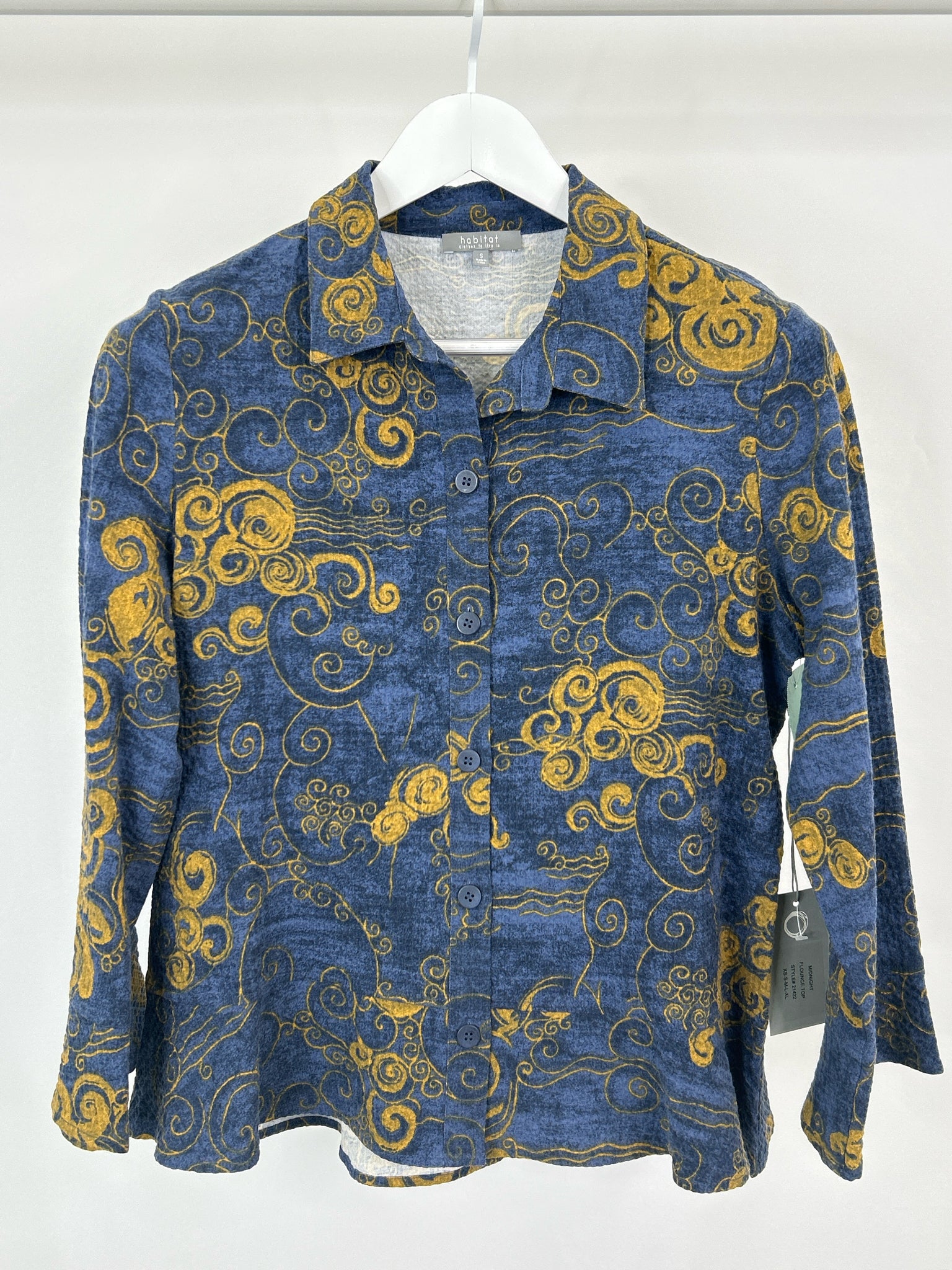 HABITAT Size S blue and gold Women Shirt