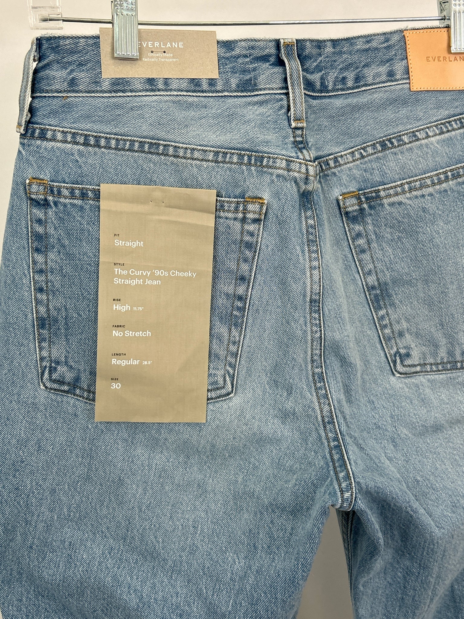 EVERLANE Size 30/10 Blue Denim Women Jeans NWT