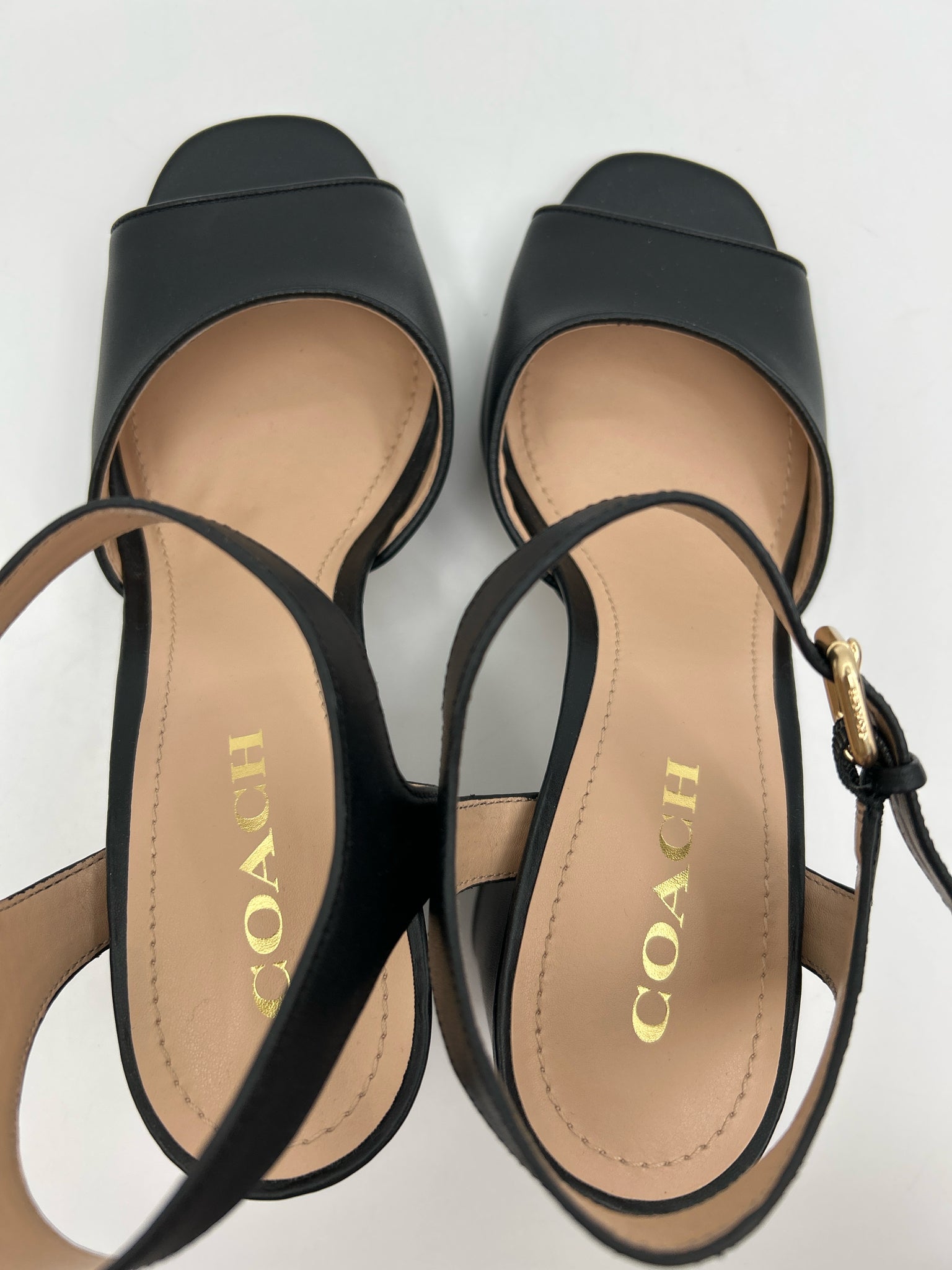COACH Size 10 Black Women Sandal NWOB