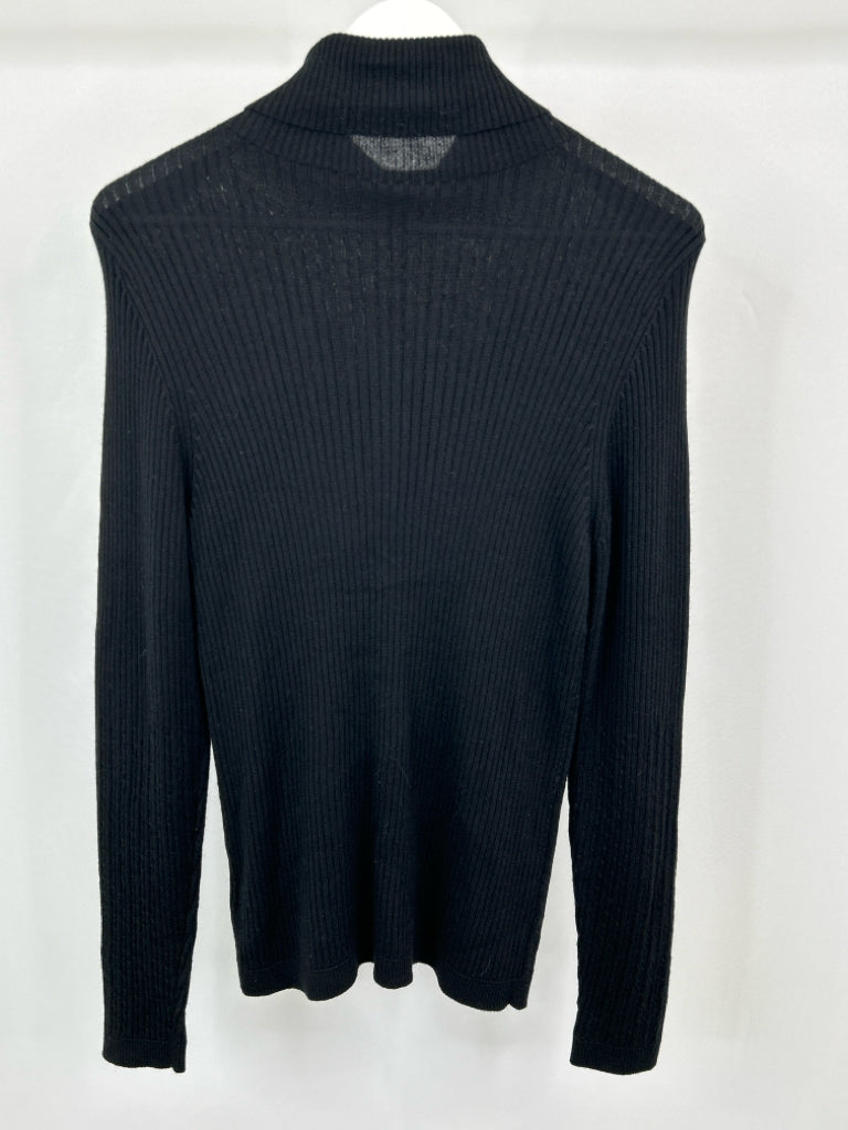 ST JOHN Women Size XL Black Turtleneck